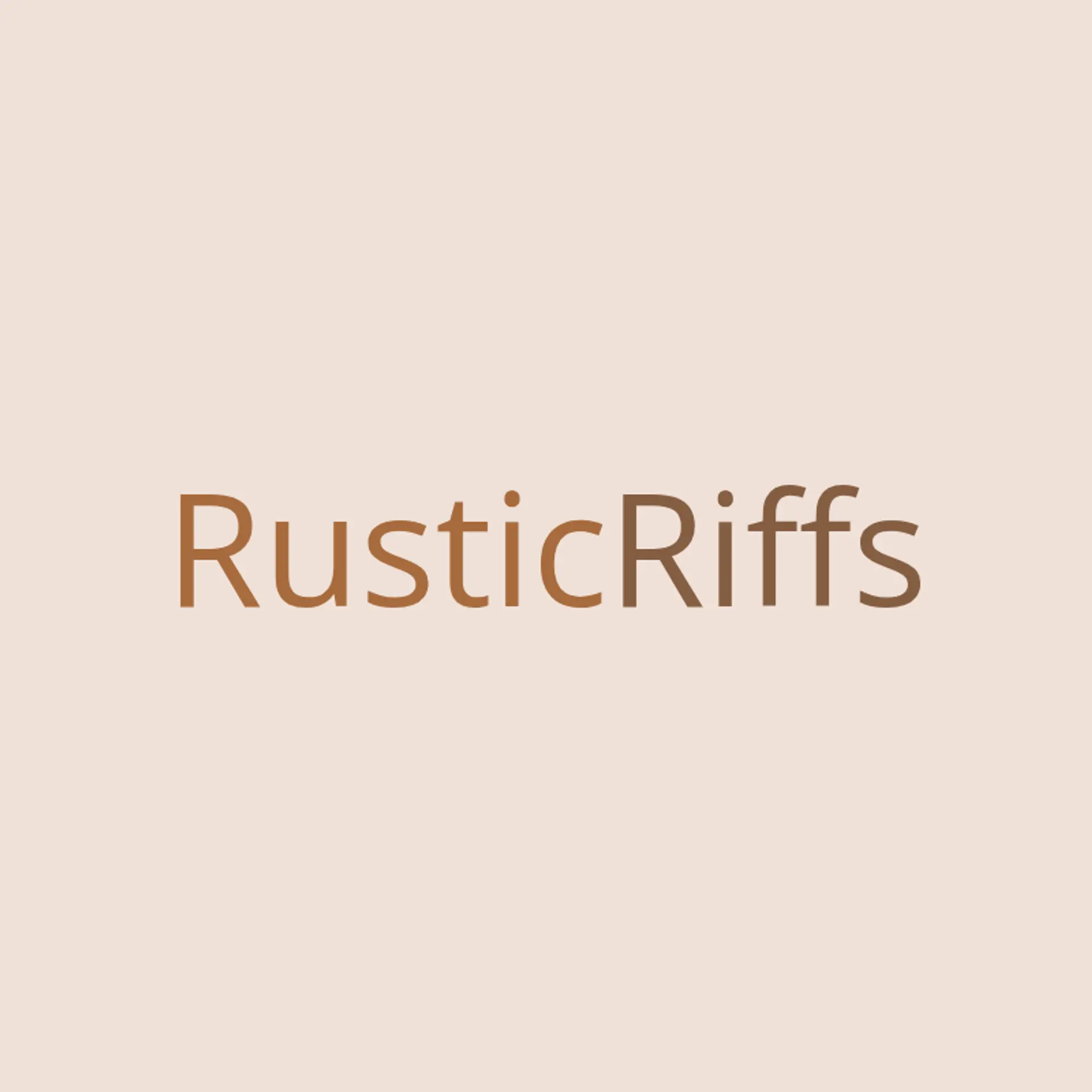 Rustic Riffs logo for country music