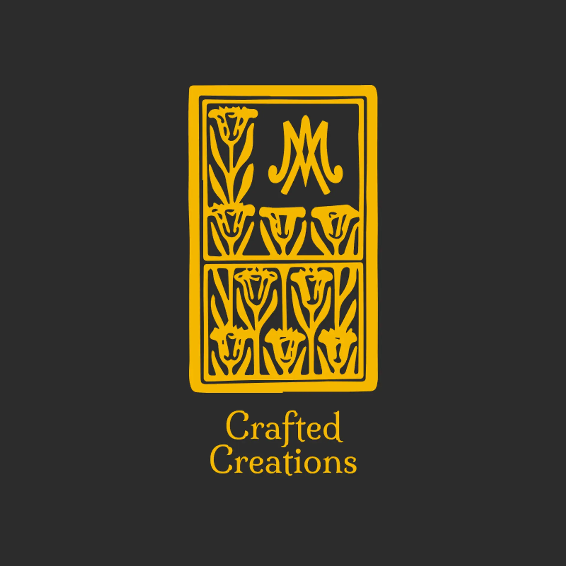 Crafted Creations logo for creative cafe