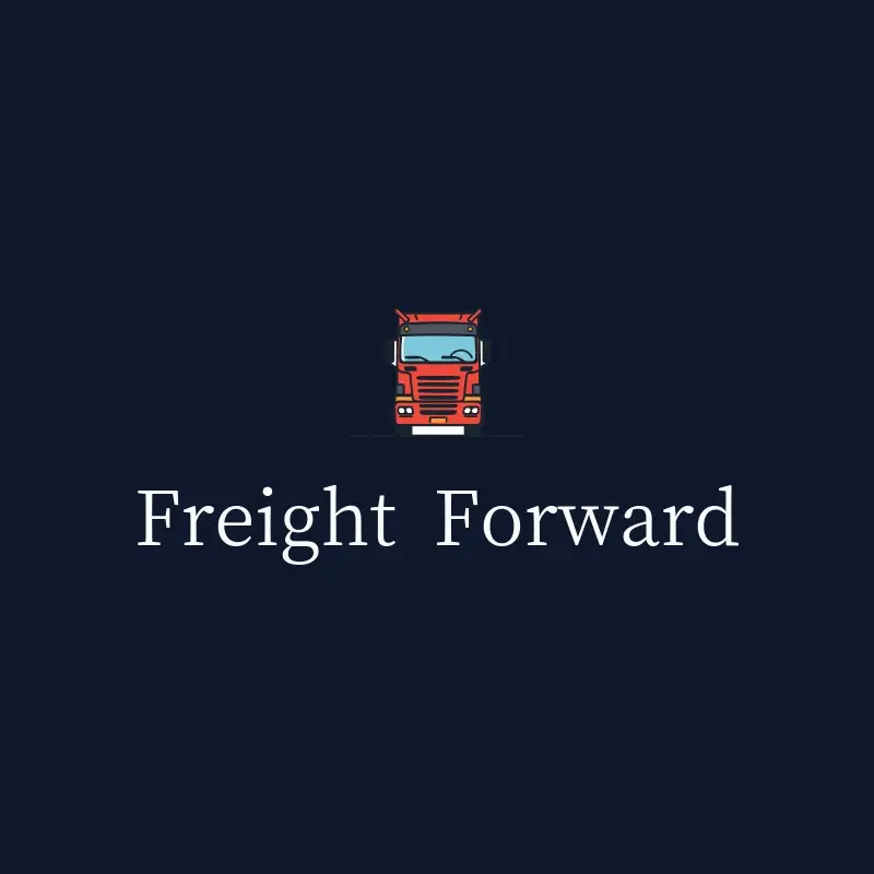 The trucking company name Freight Forward as a branded logo with a color icon