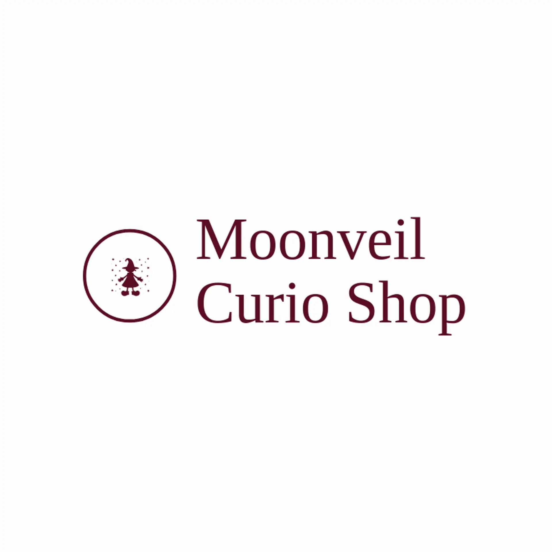 Moonveil Curio Shop logo for witch