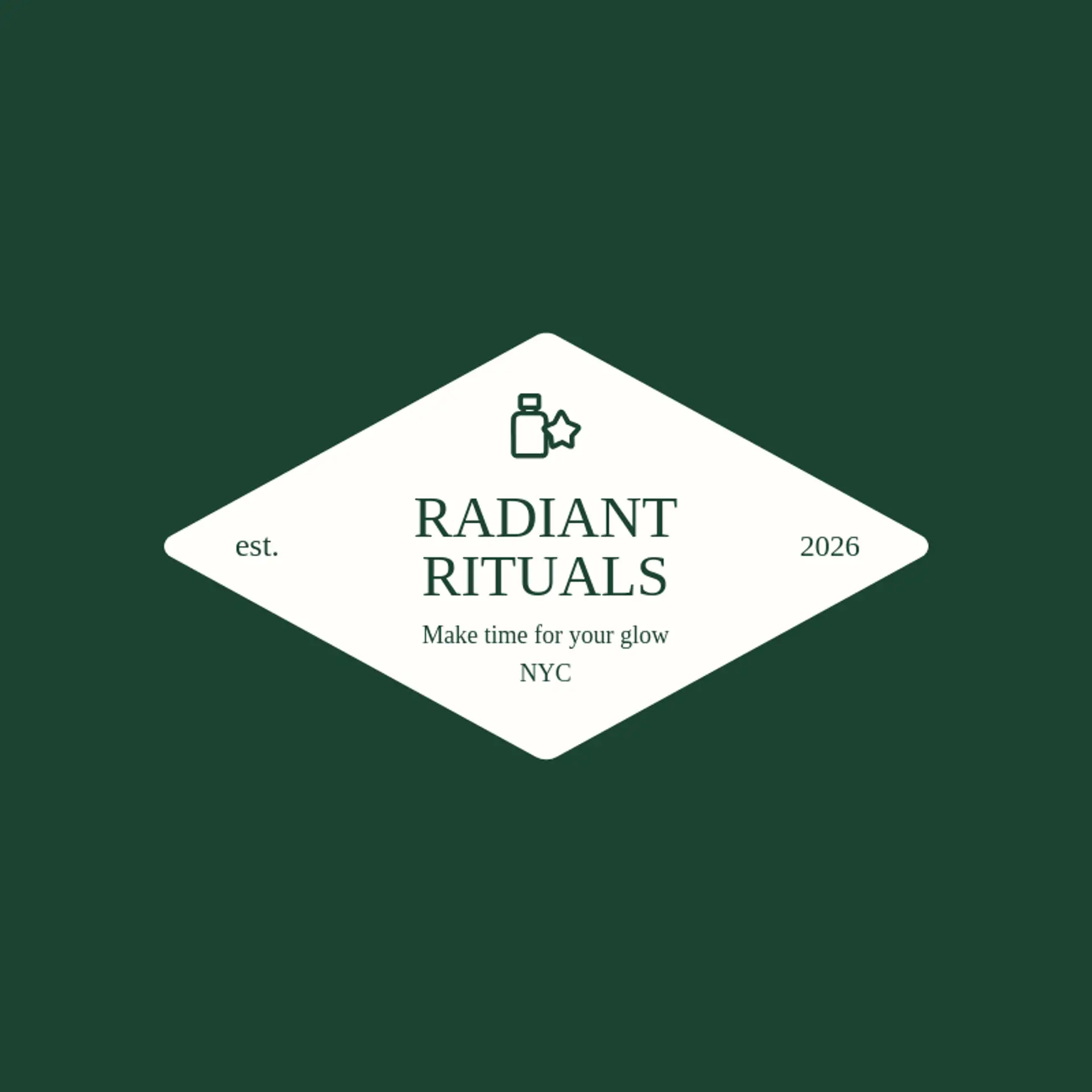 Radiant Rituals logo for cosmetics