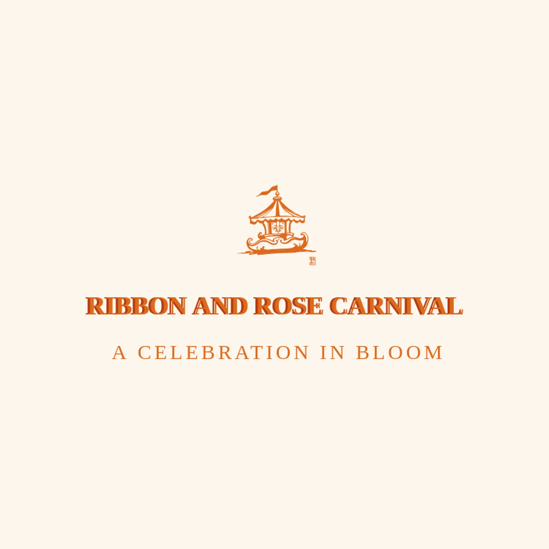 Ribbon and Rose Carnival logo for carnival