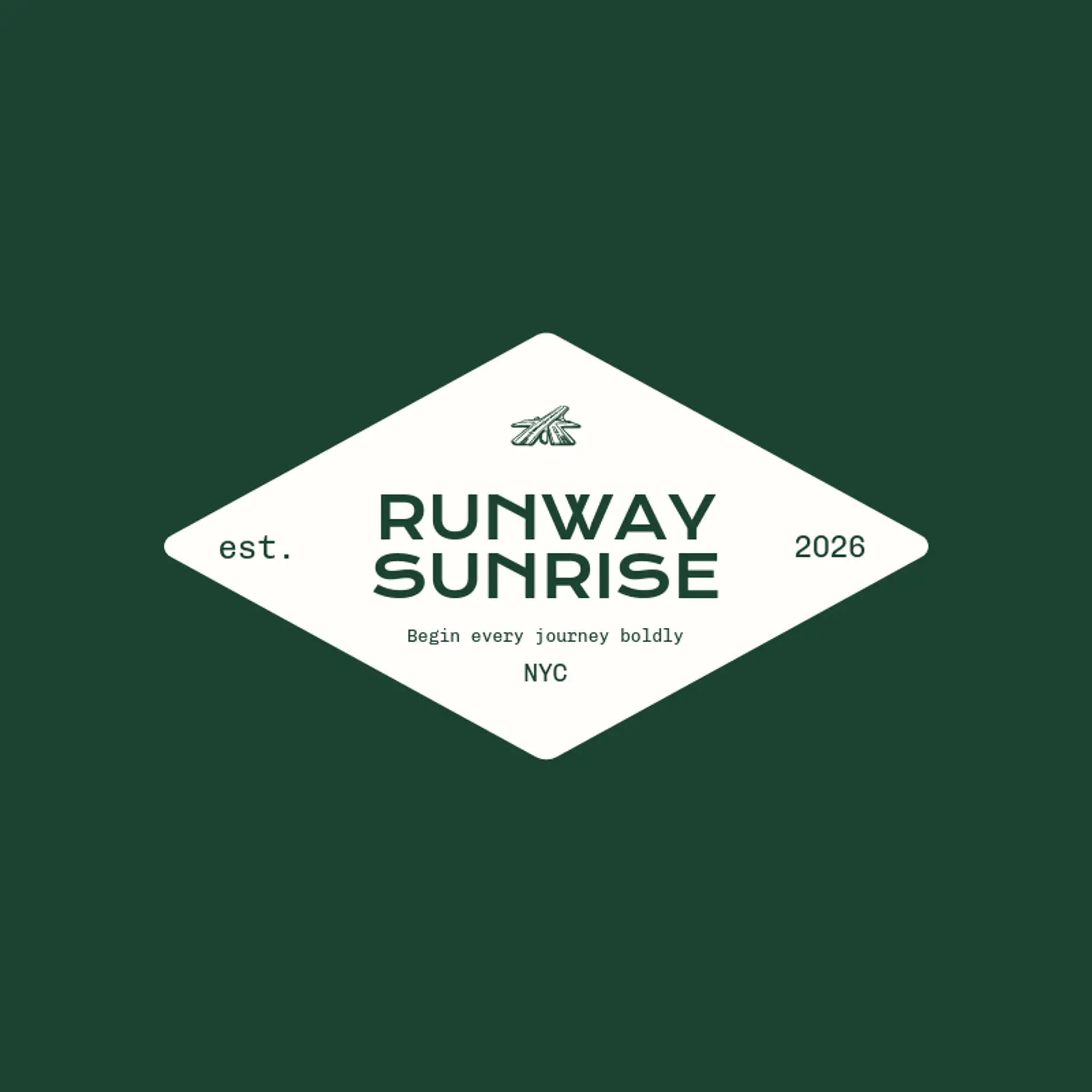 Runway Sunrise logo for transport