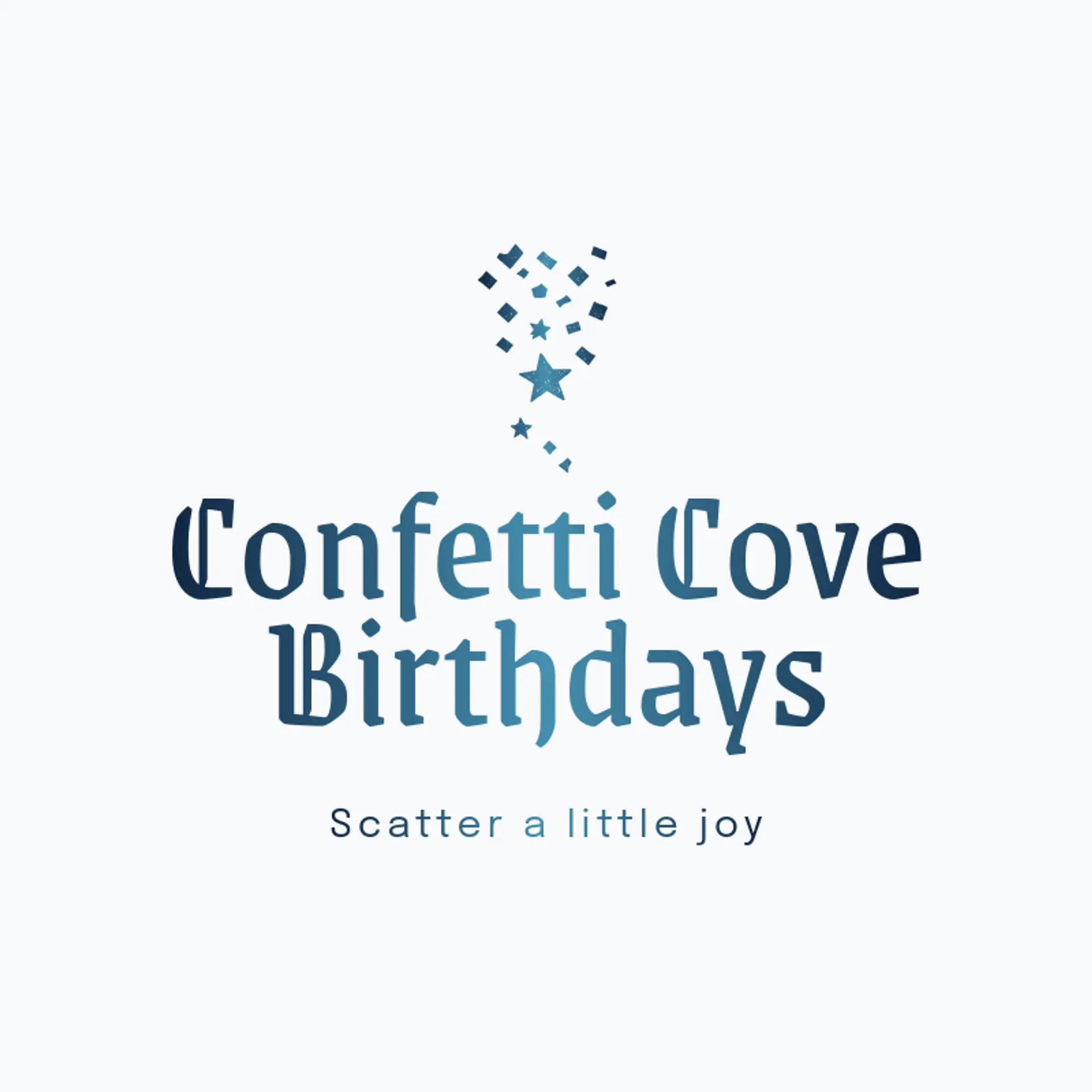 Confetti Cove Birthdays logo for birthday