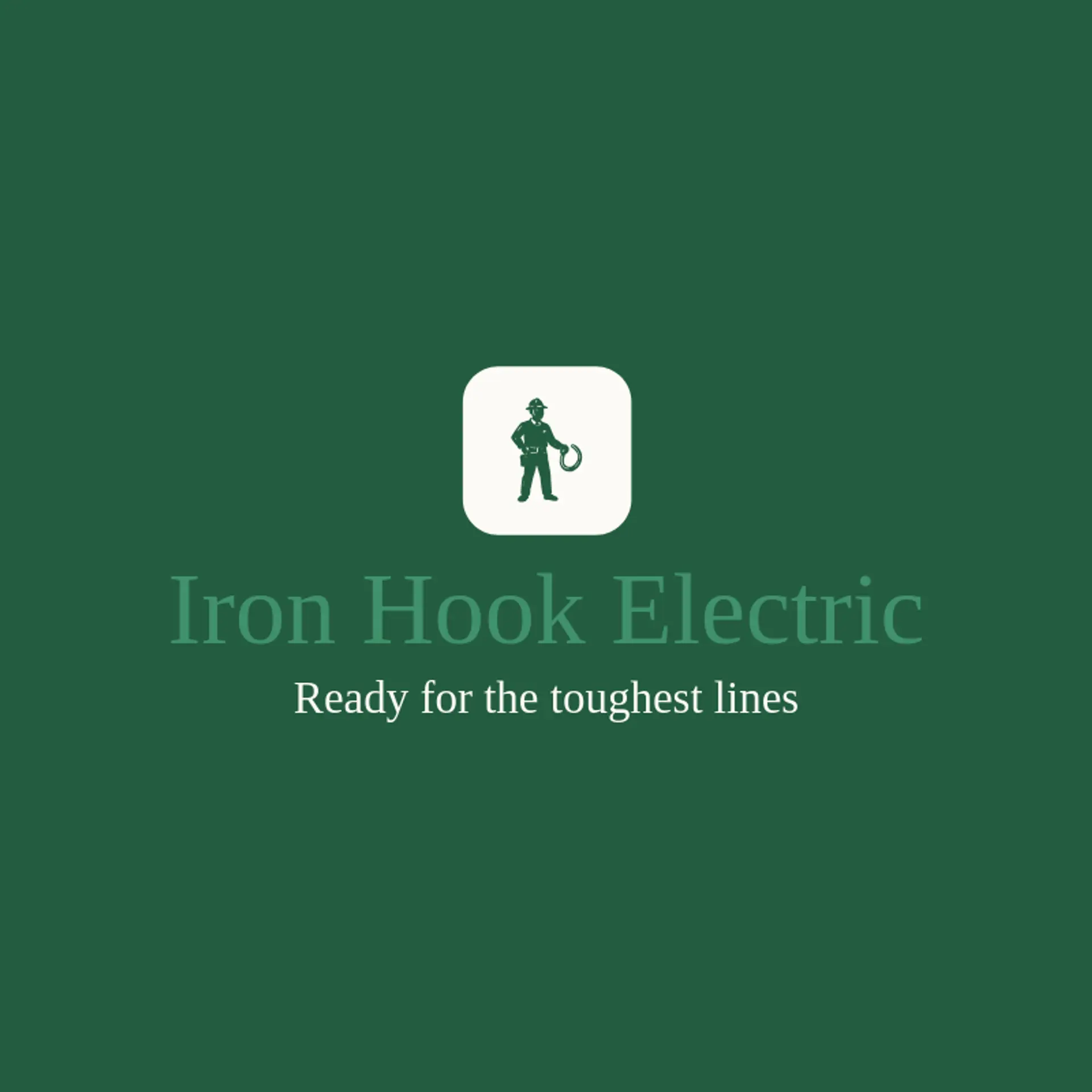 Iron Hook Electric logo for lineman