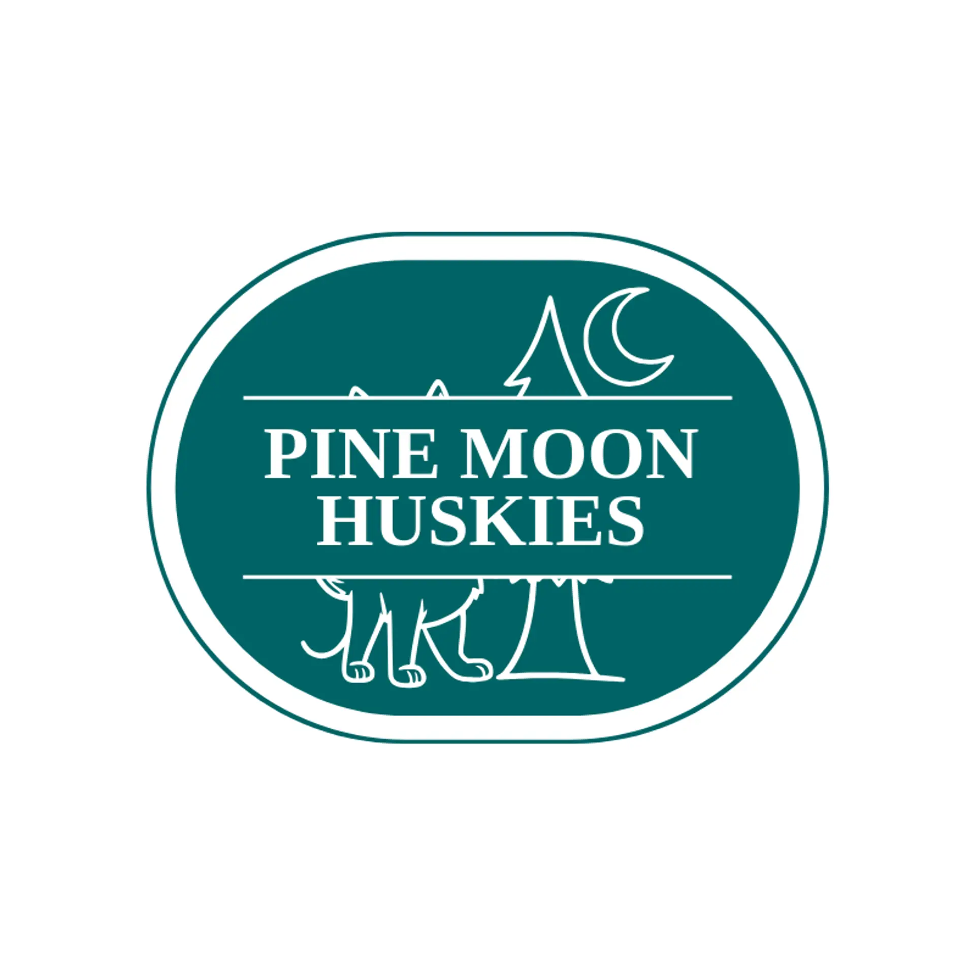 Pine Moon Huskies logo for husky