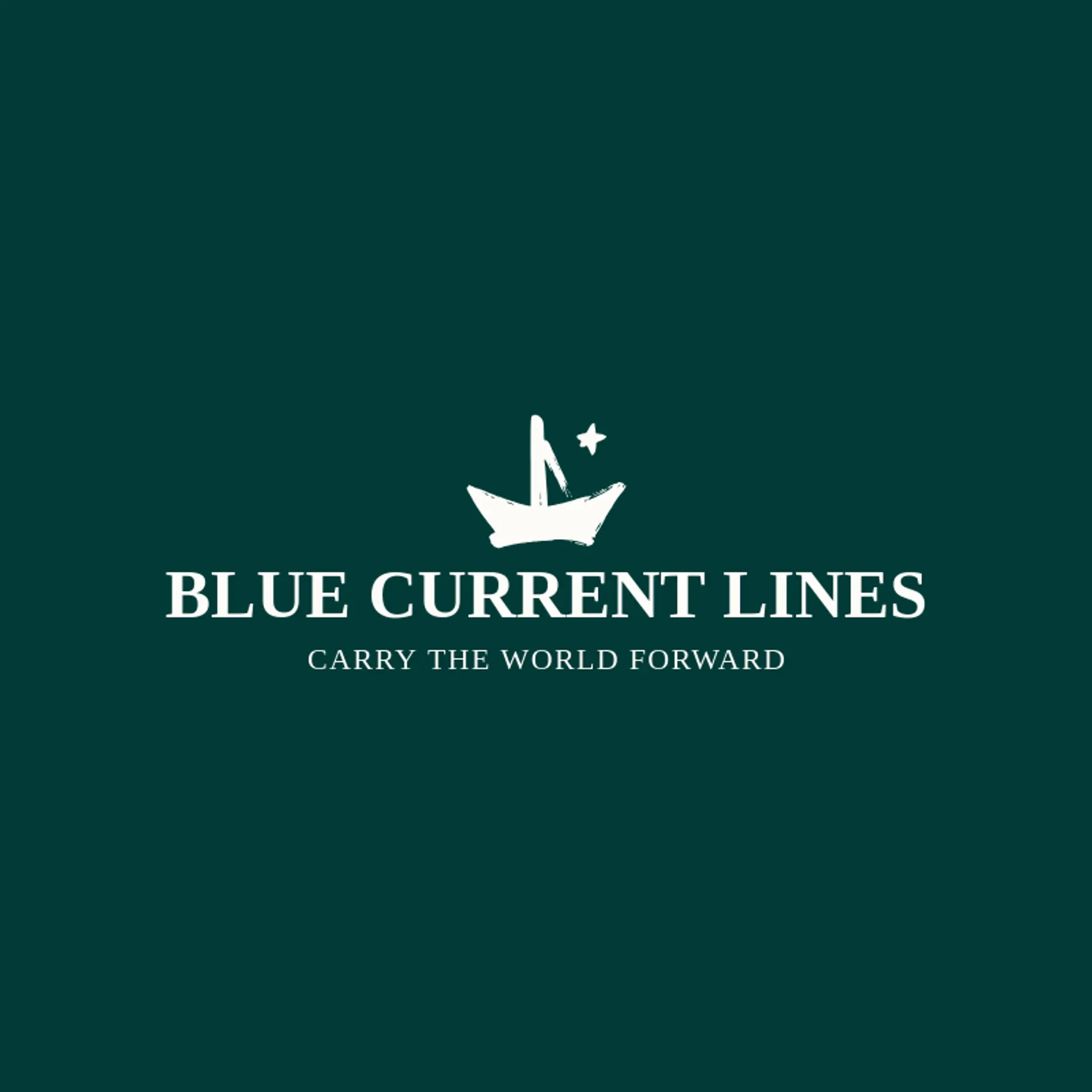 Blue Current Lines logo for ship