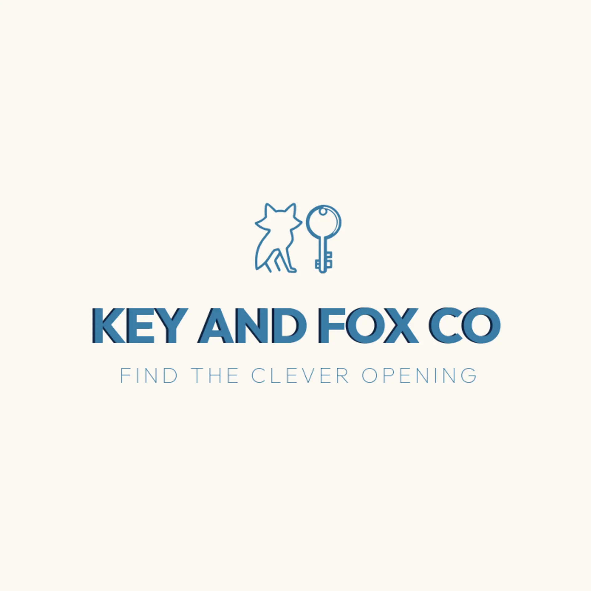 Key and Fox Co logo for negative space
