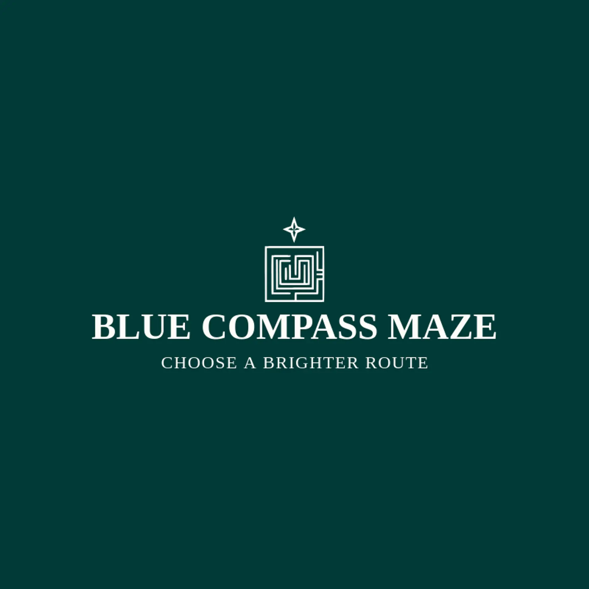 Blue Compass Maze logo for maze