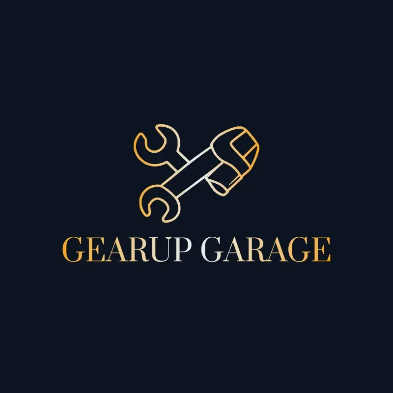 GearUp Garage logo, a garage name idea