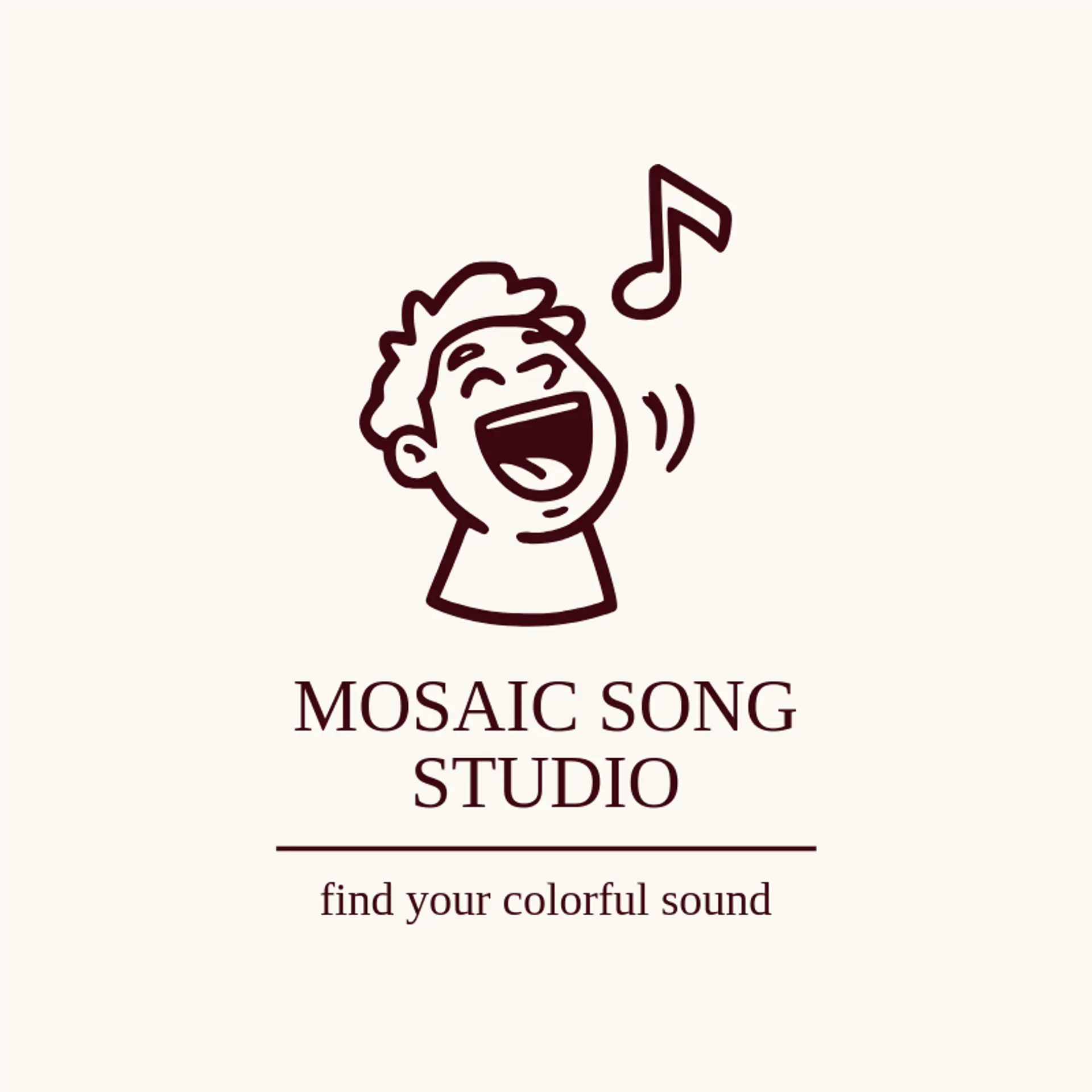 Mosaic Song Studio logo for singing