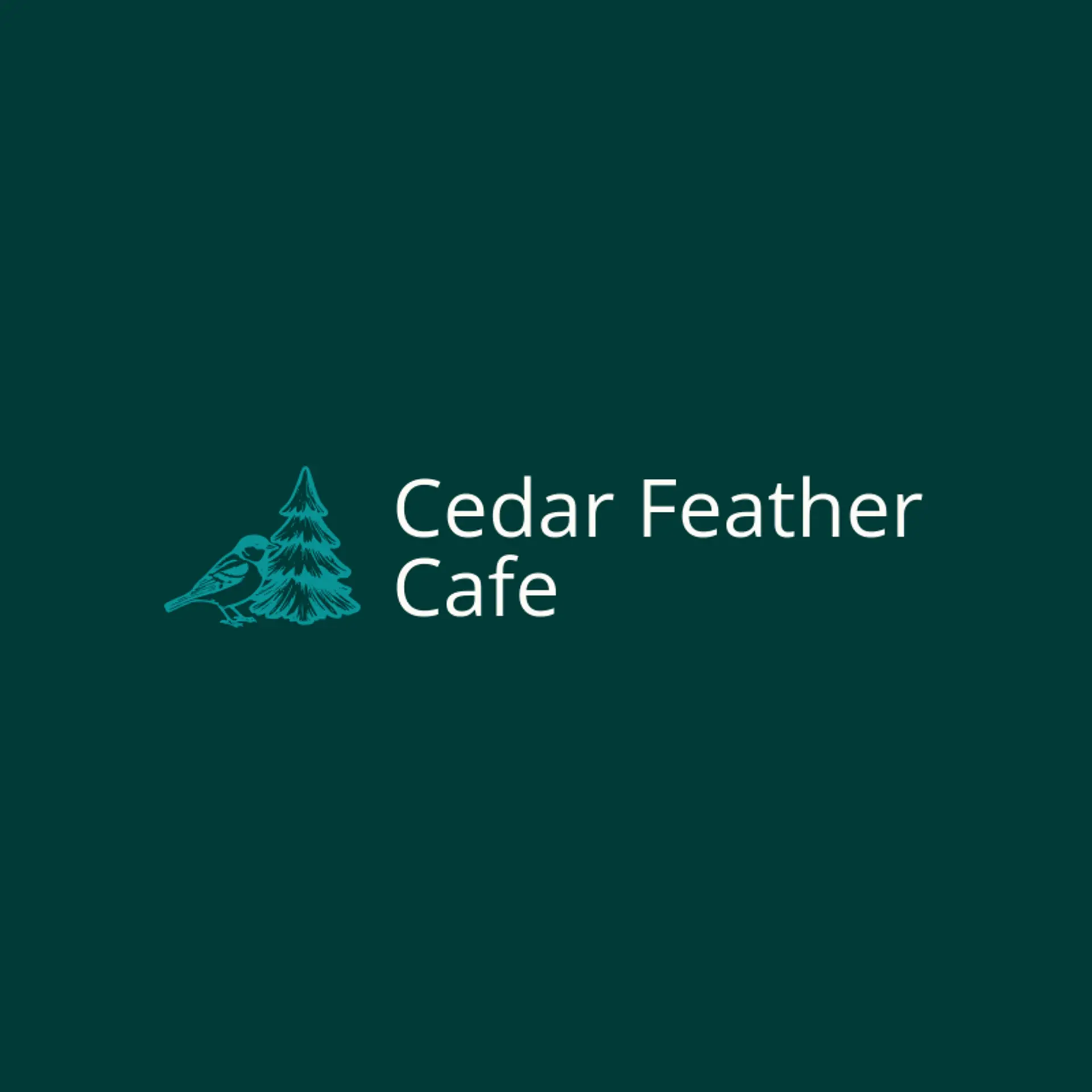 Cedar Feather Cafe logo for sparrow