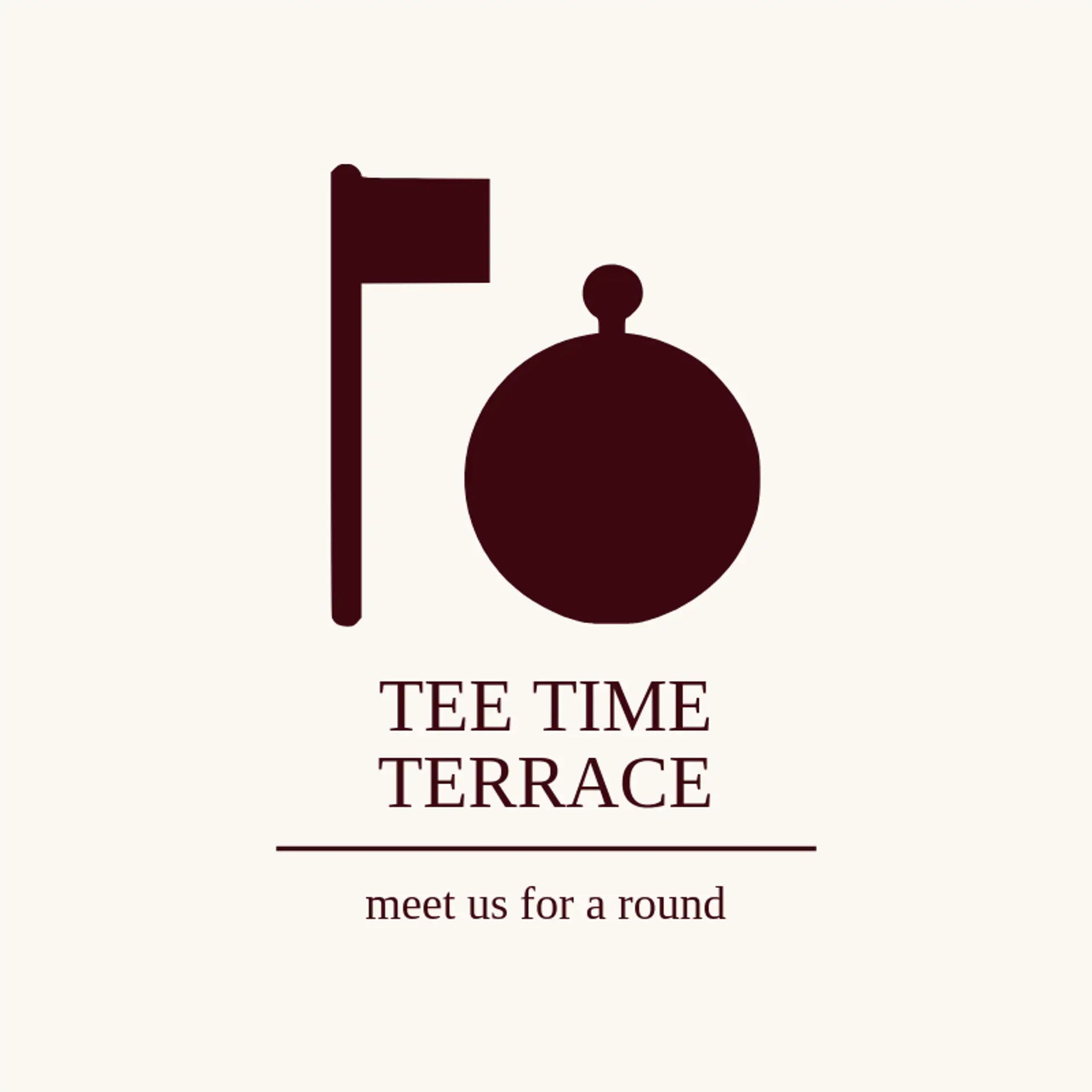 Tee Time Terrace logo for mini golf