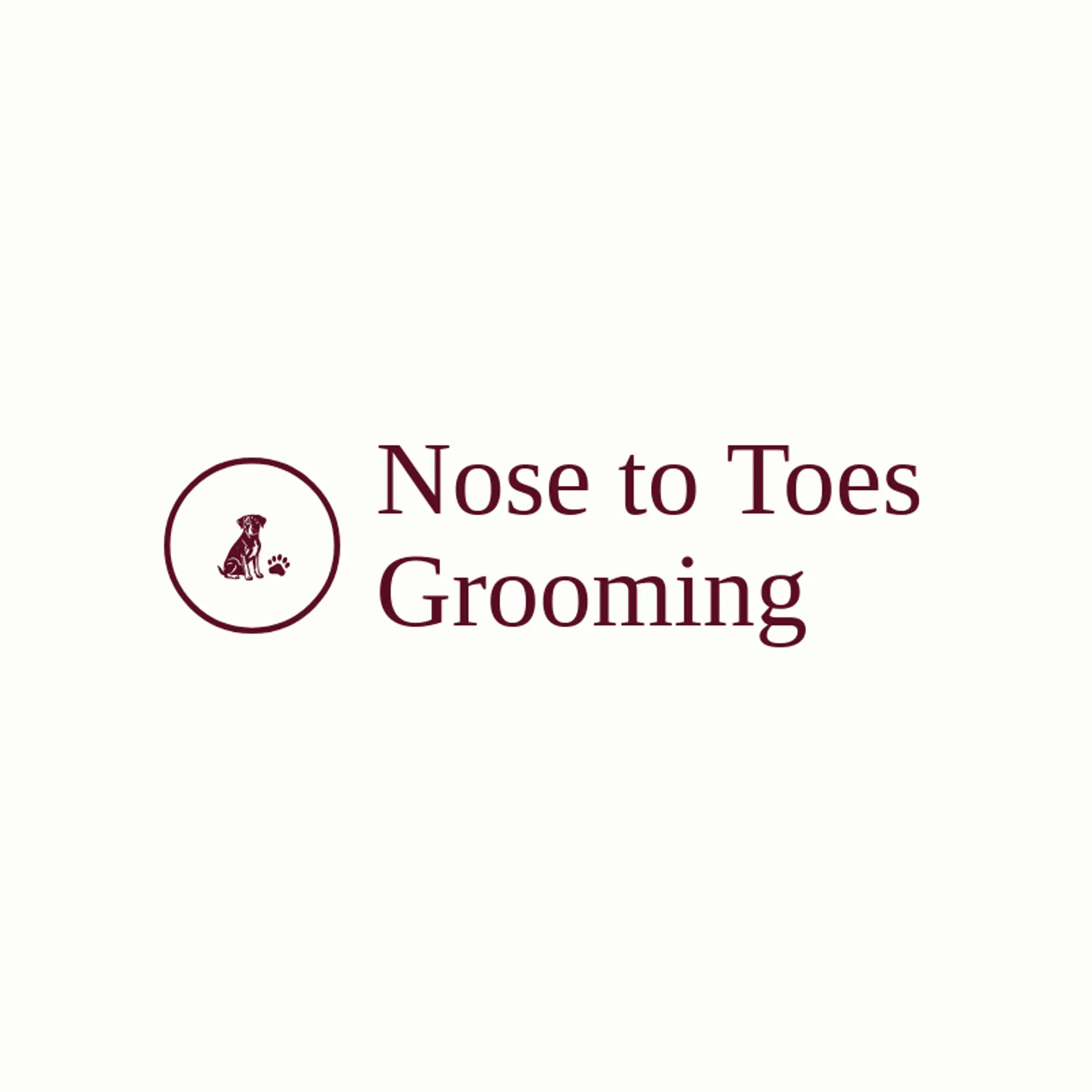 Nose to Toes Grooming logo for dog grooming