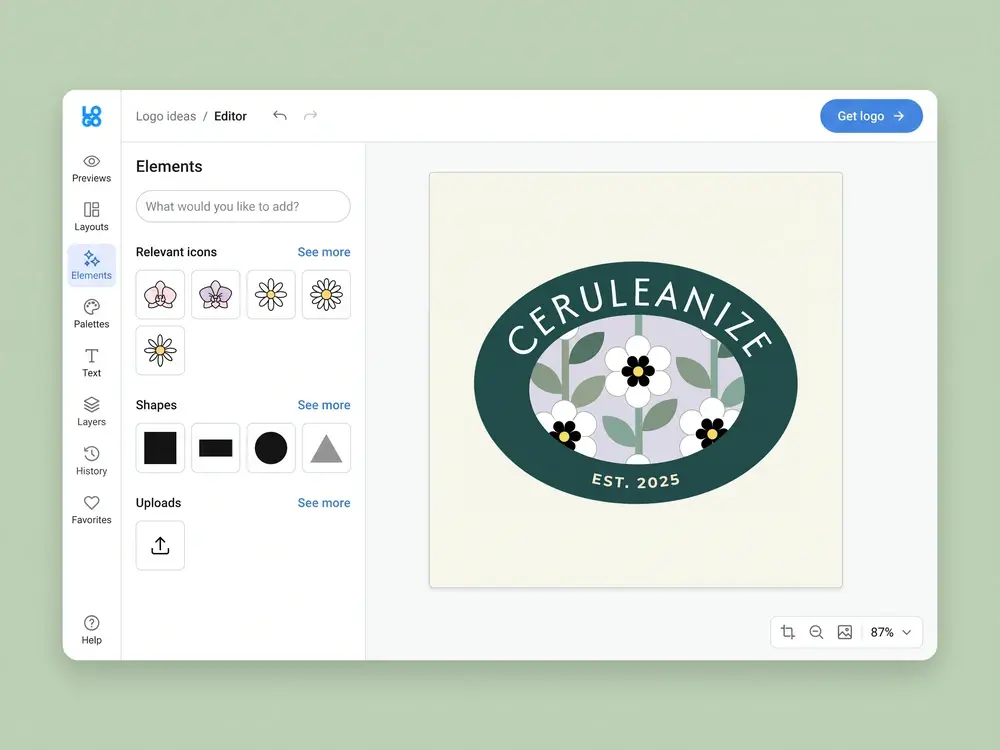 Customize your new logo