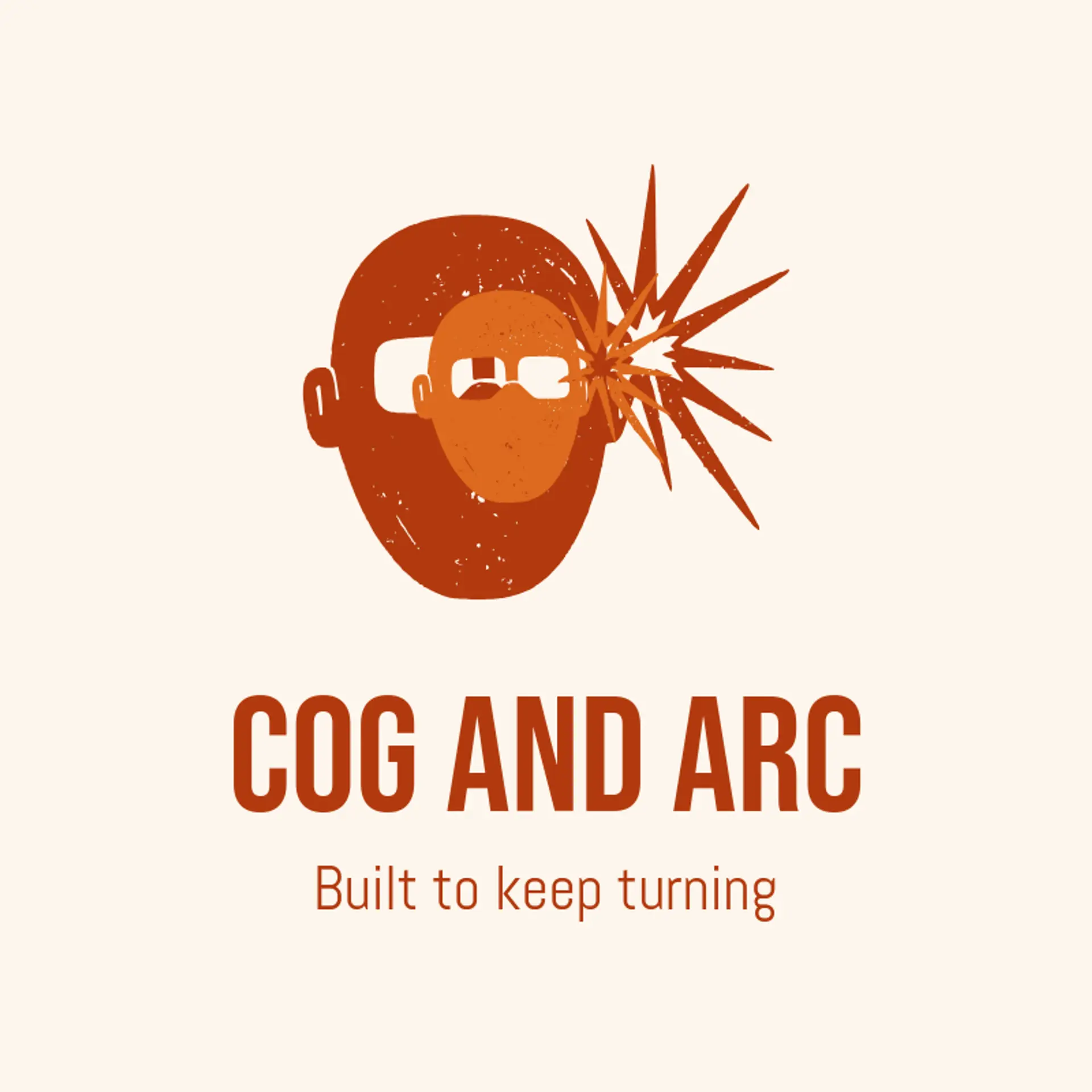 Cog and Arc logo for welding