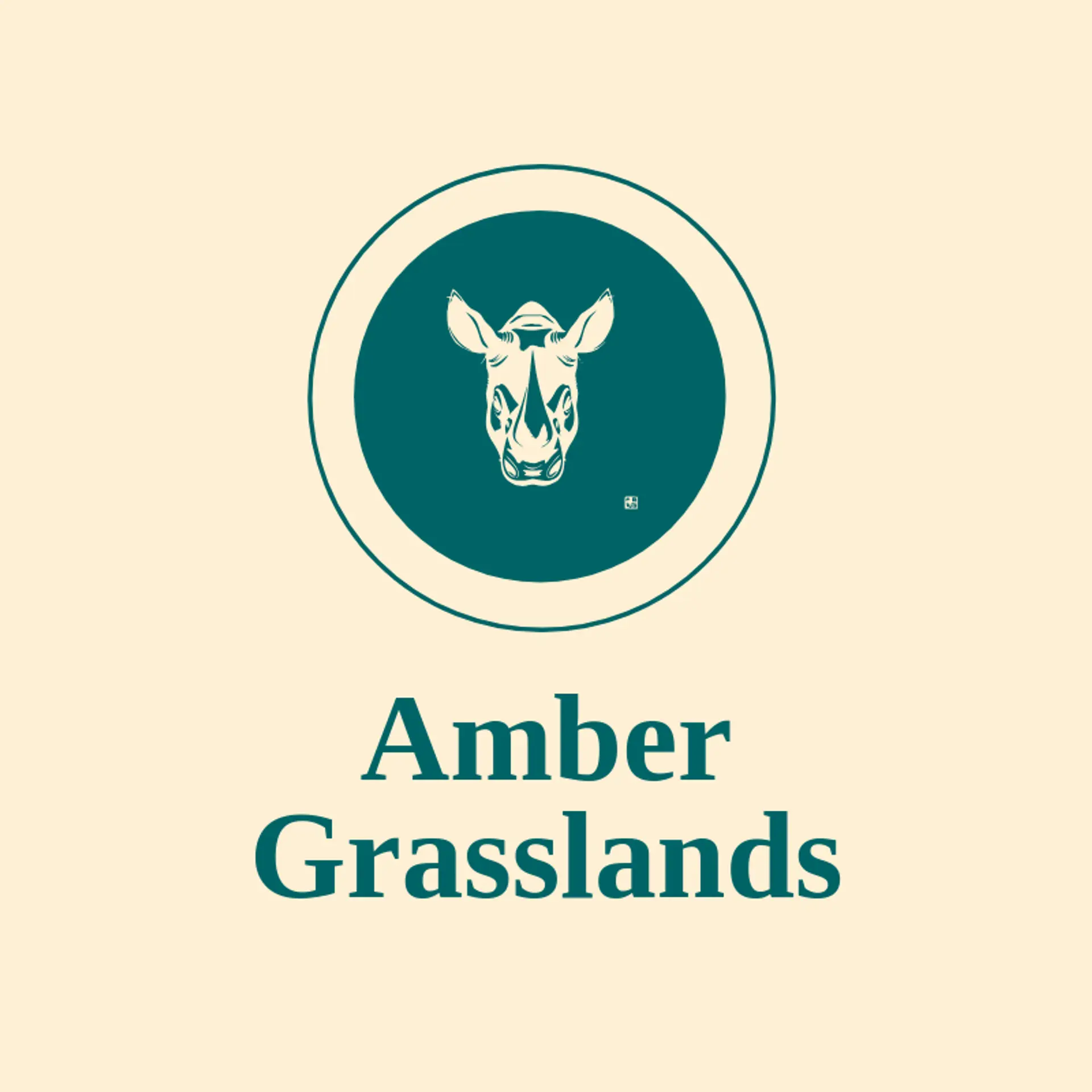 Amber Grasslands logo for rhino