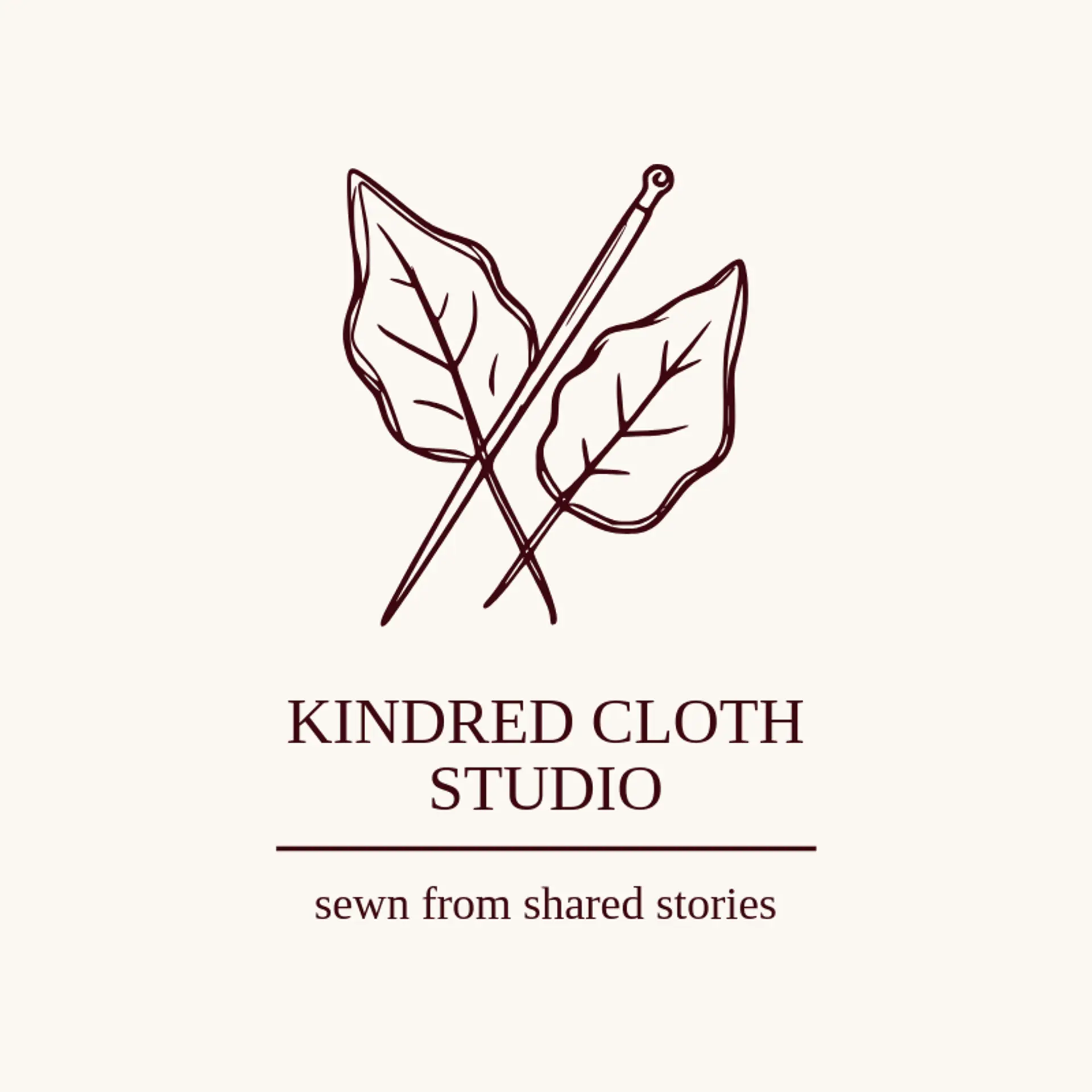 Kindred Cloth Studio logo for stitching