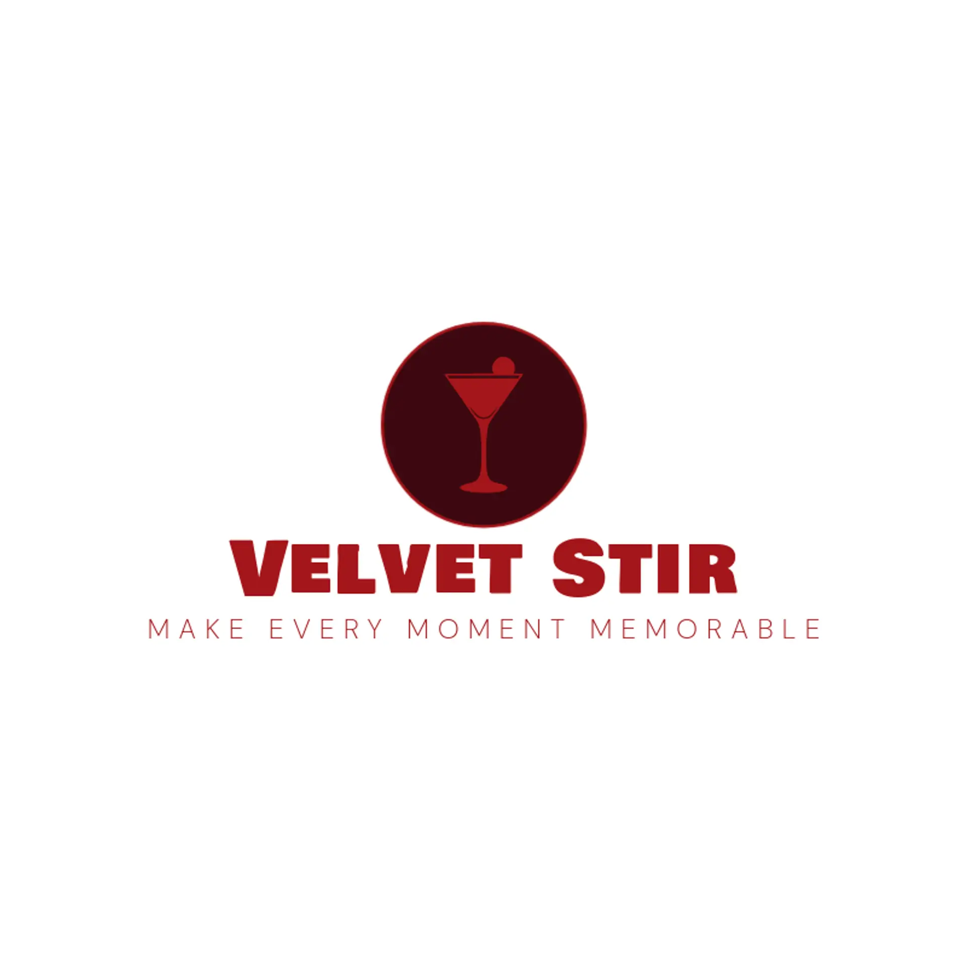 Velvet Stir logo for martini