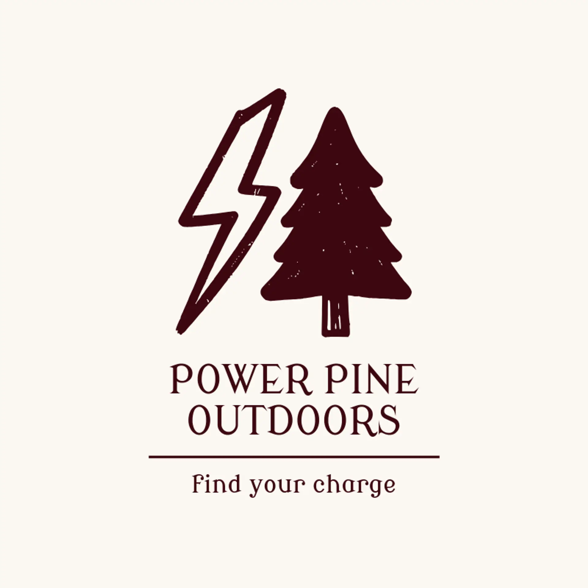 Power Pine Outdoors logo for lightning