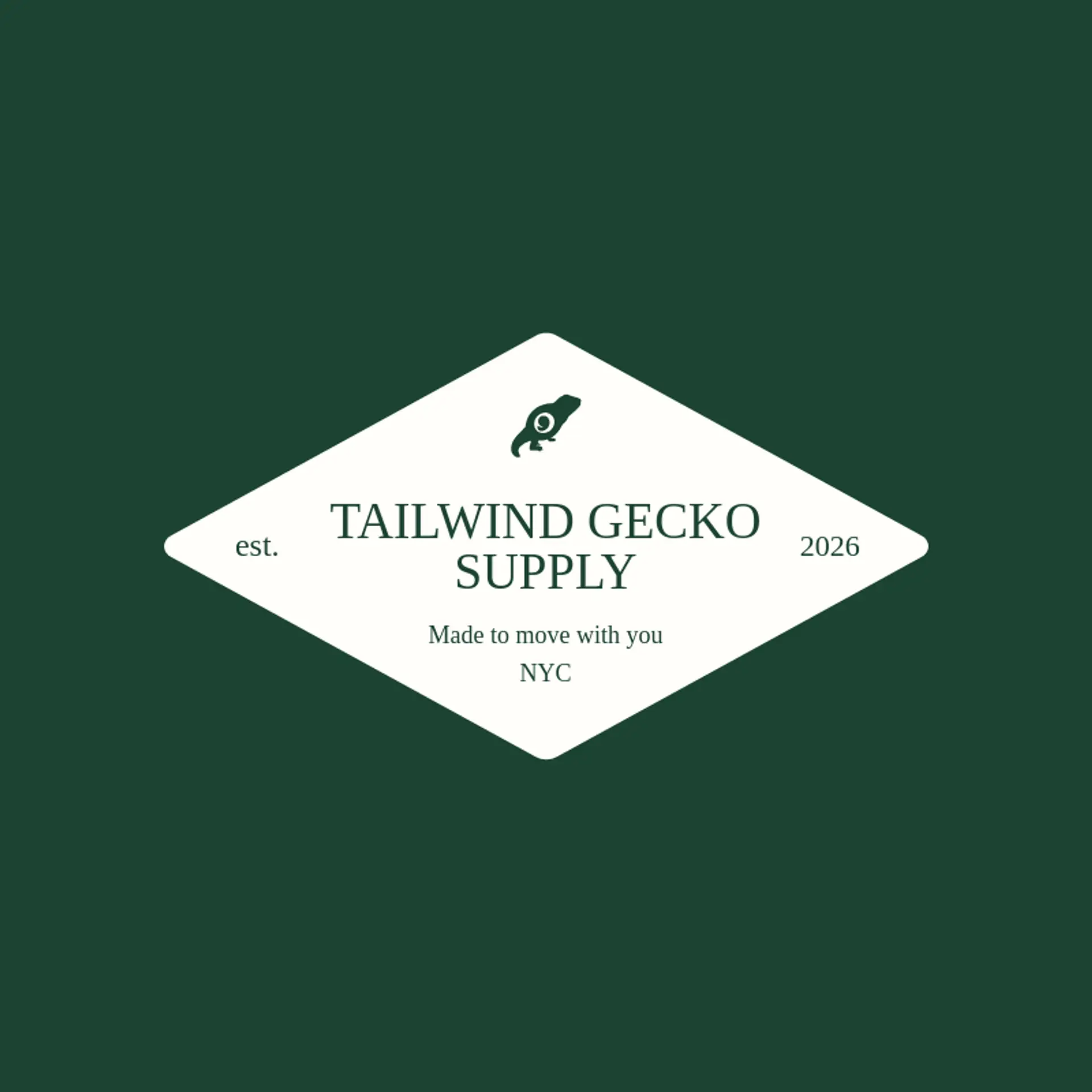 Tailwind Gecko Supply logo for lizard