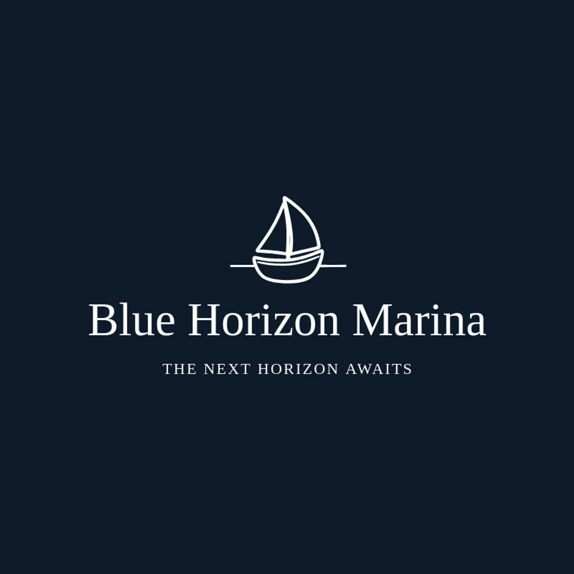 Blue Horizon Marina logo for nautical