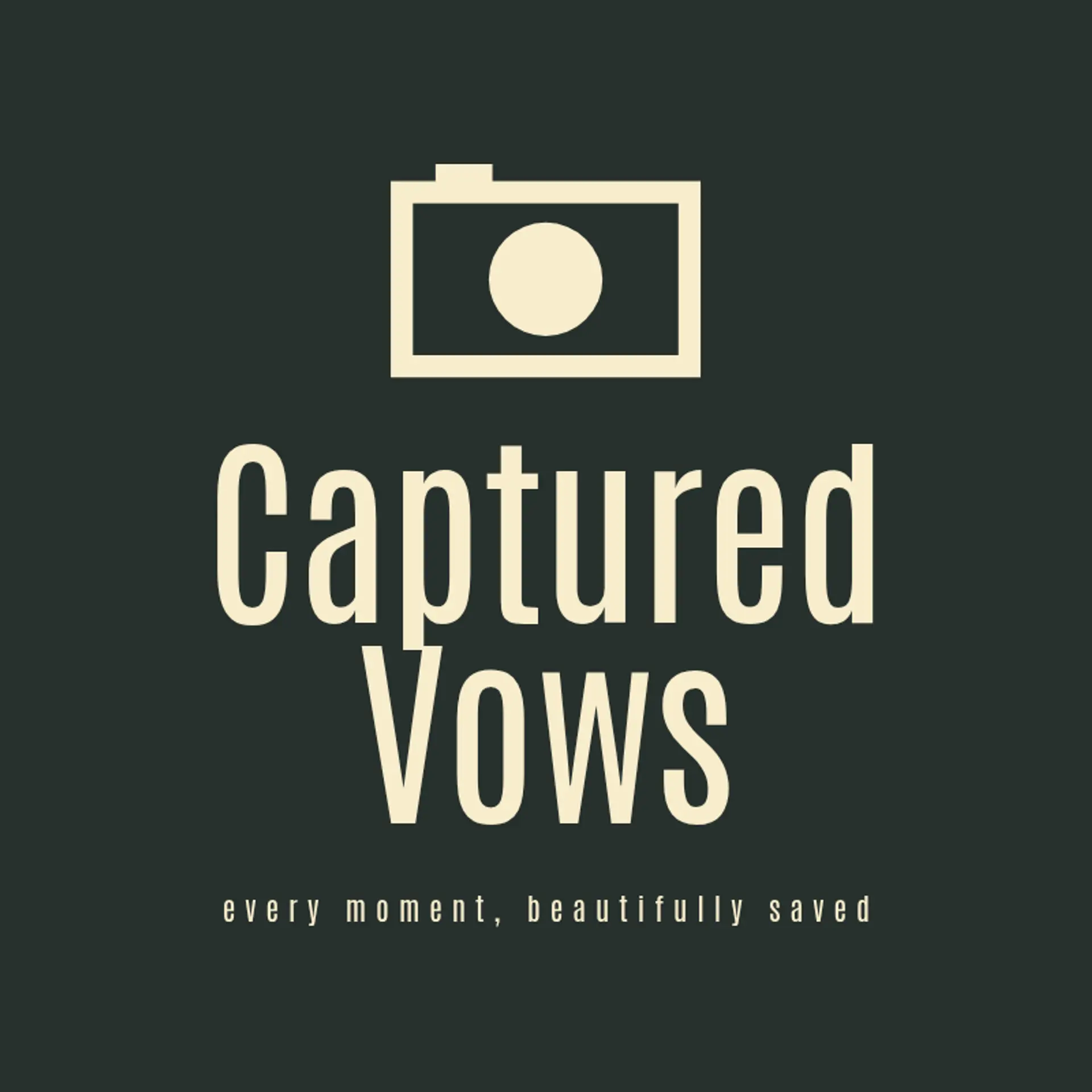 Captured Vows logo for wedding photographer