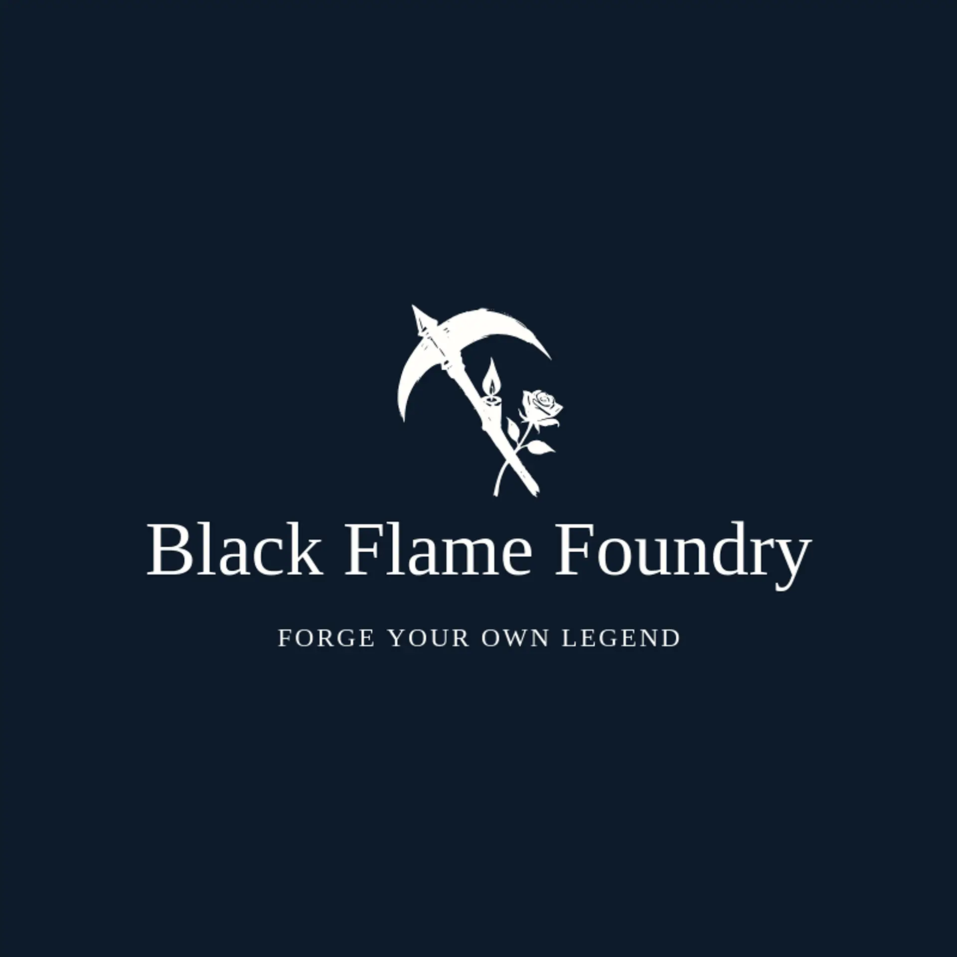 Black Flame Foundry logo for grim reaper