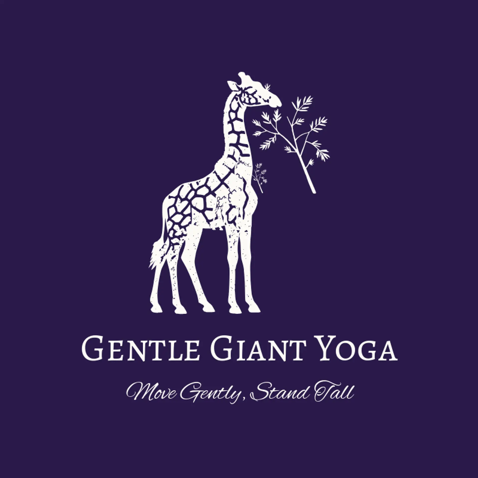 Gentle Giant Yoga logo for giraffe