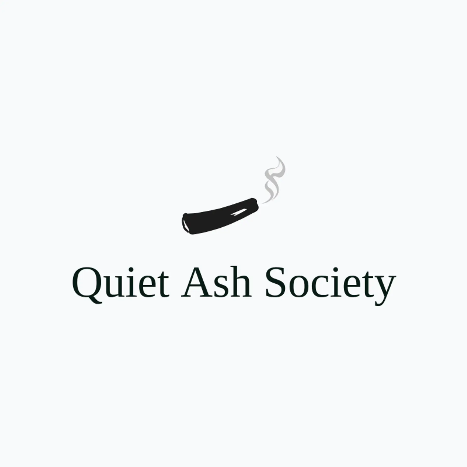 Quiet Ash Society logo for cigar