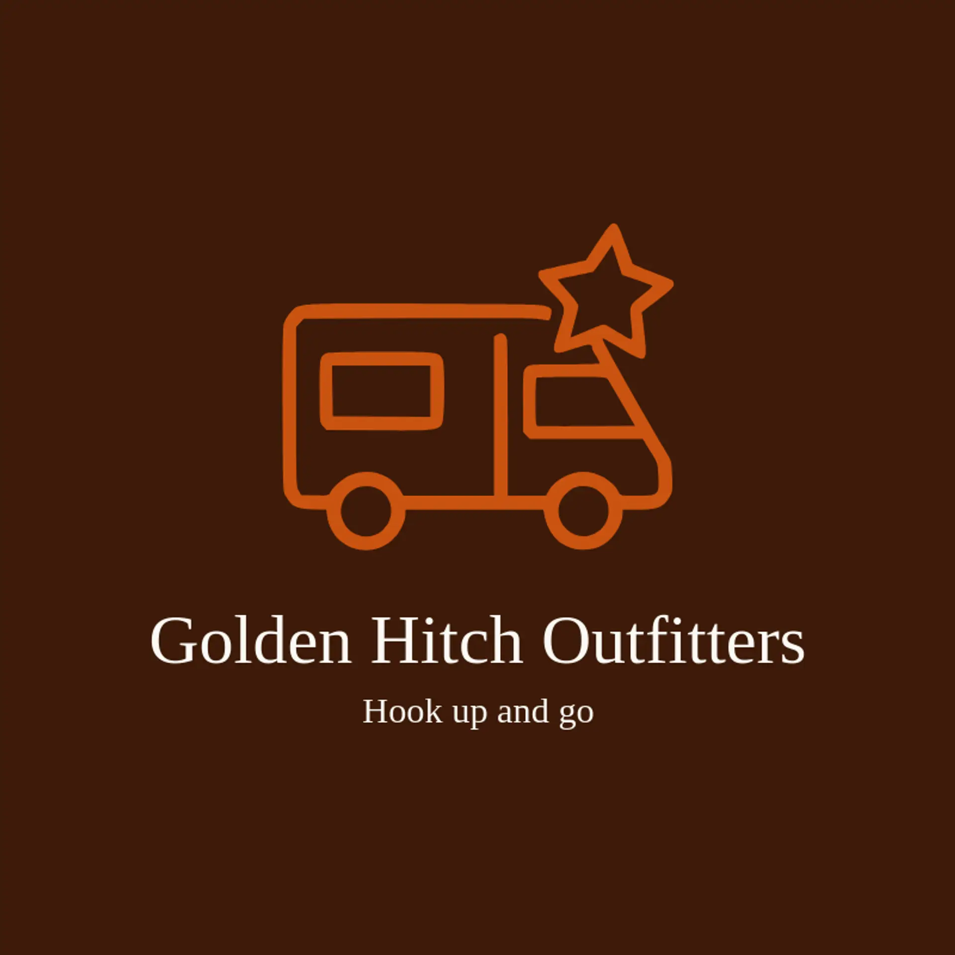 Golden Hitch Outfitters logo for trailer