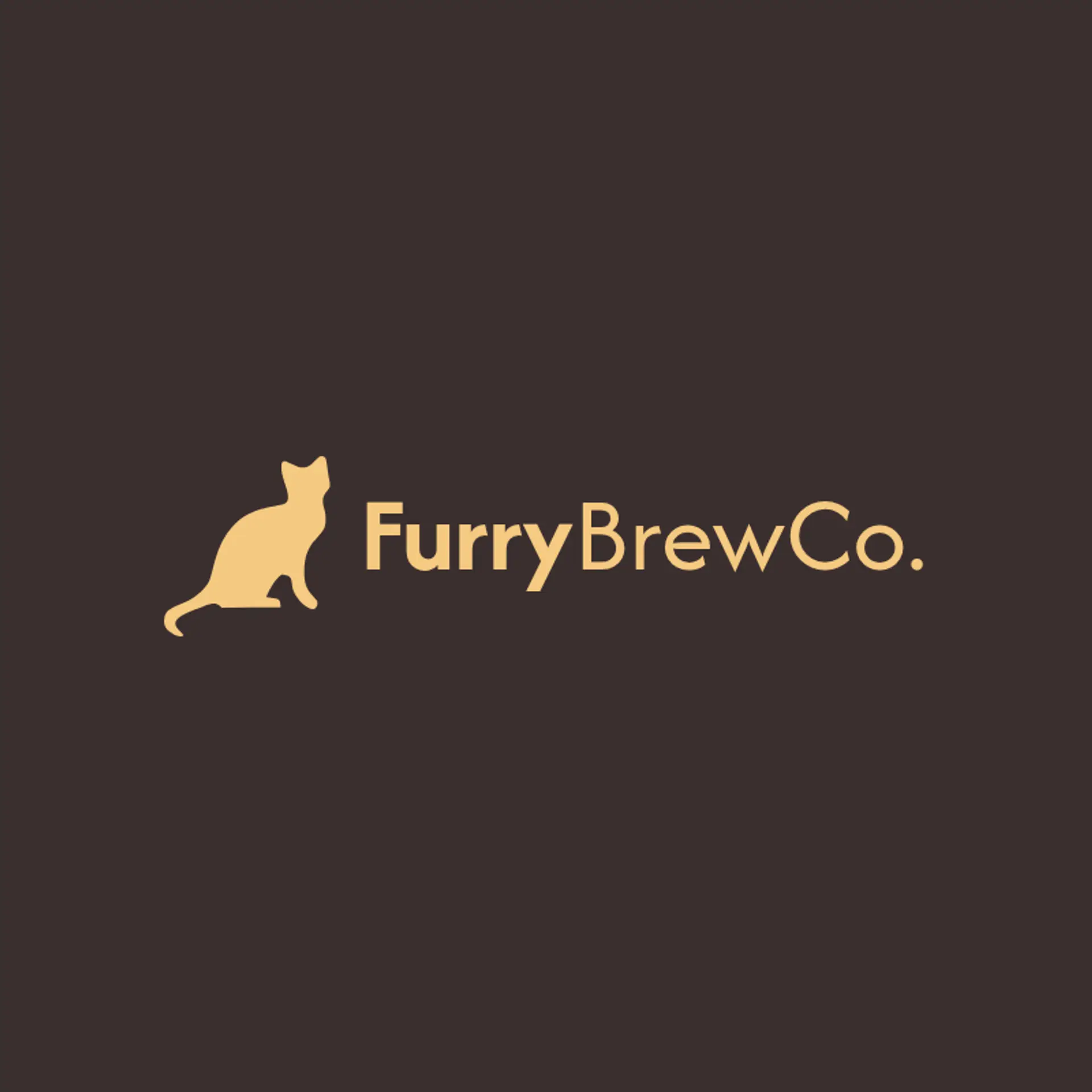Furry Brew Co. logo for cat cafe