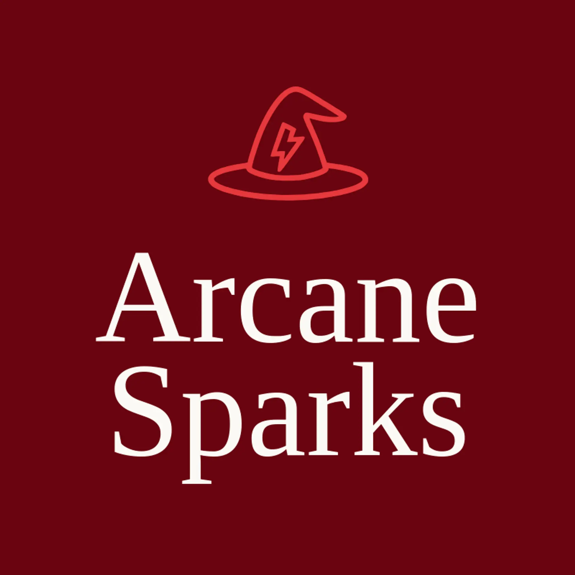 Arcane Sparks logo for wizard