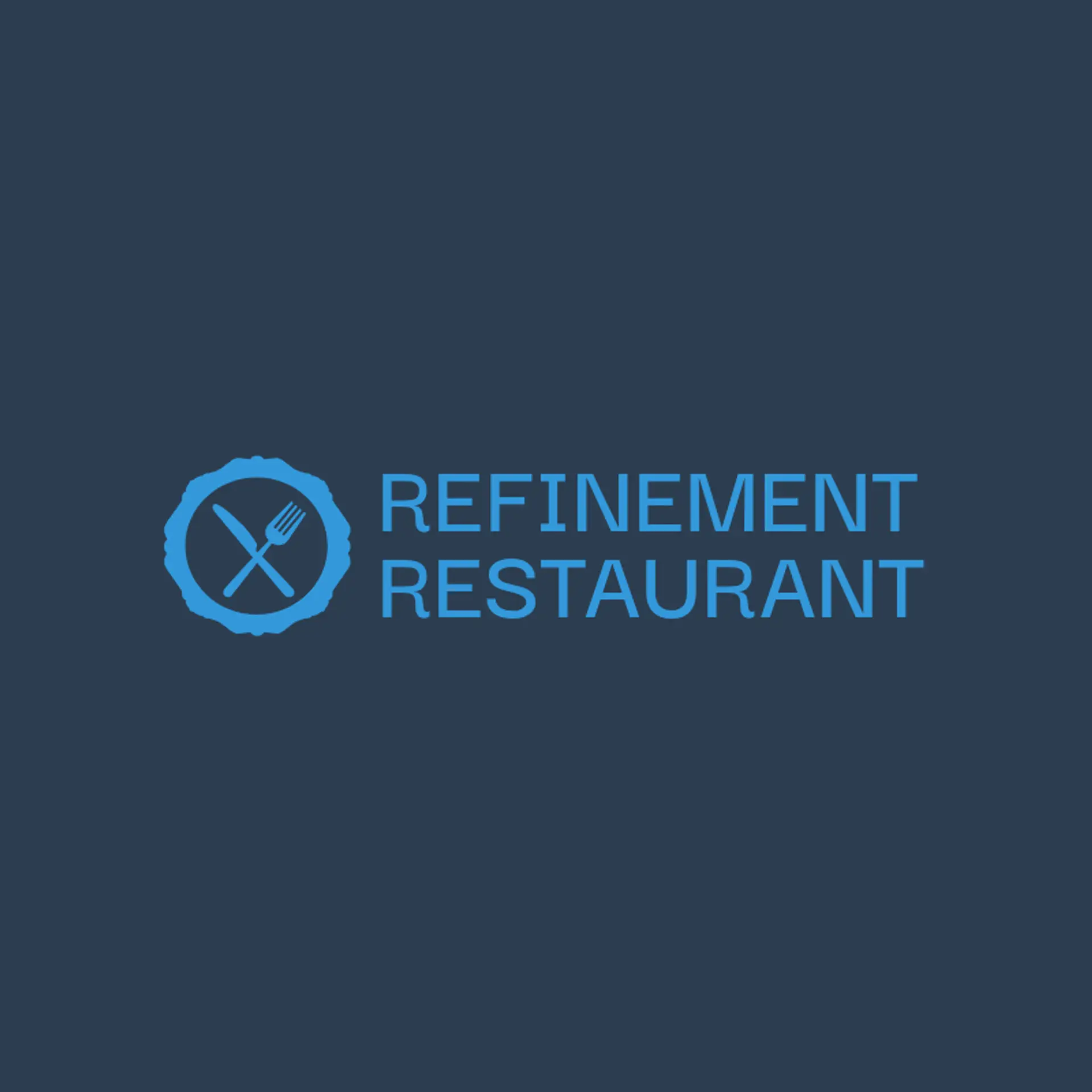 Refinement Restaurant logo for fine dining restaurant