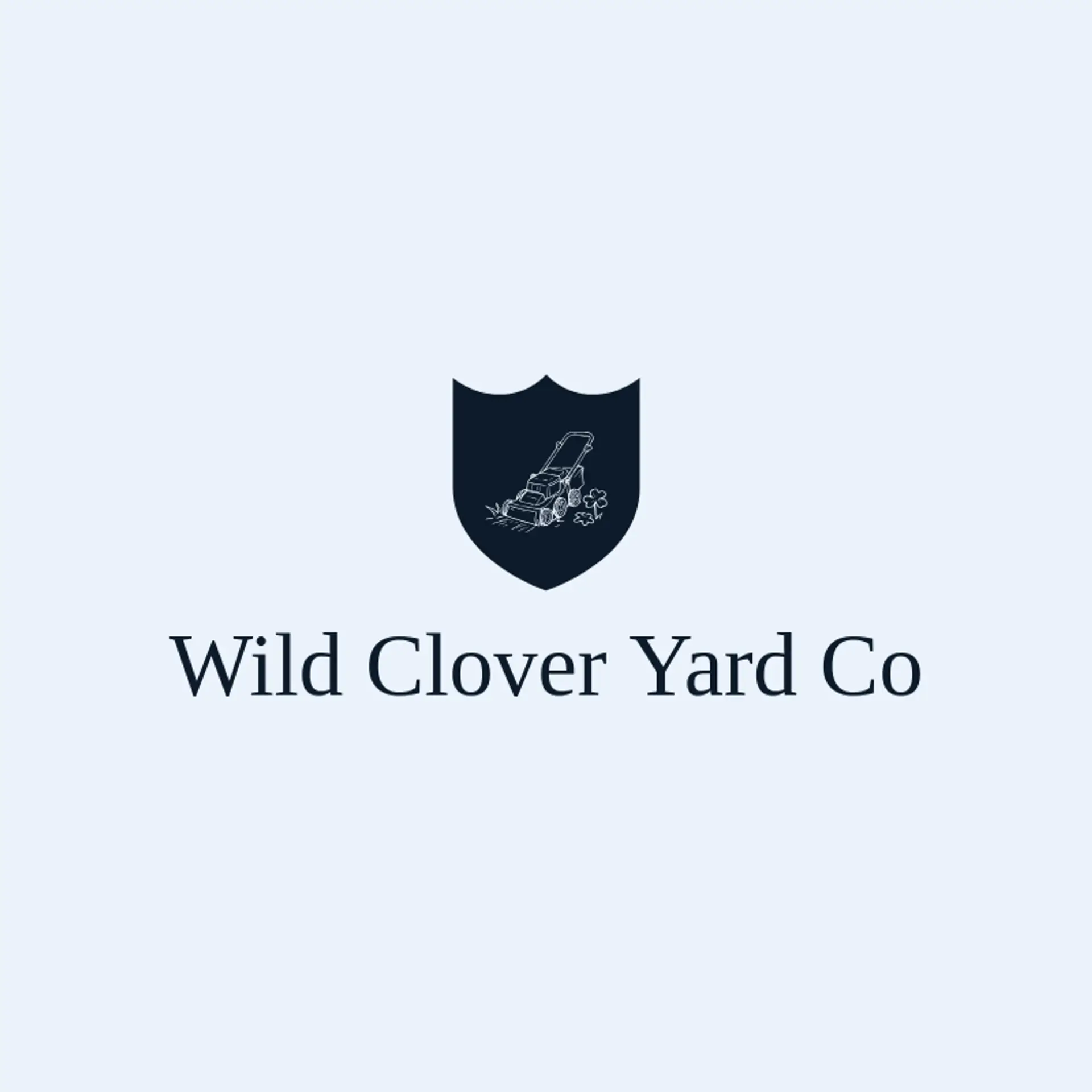 Wild Clover Yard Co logo for lawn mowing