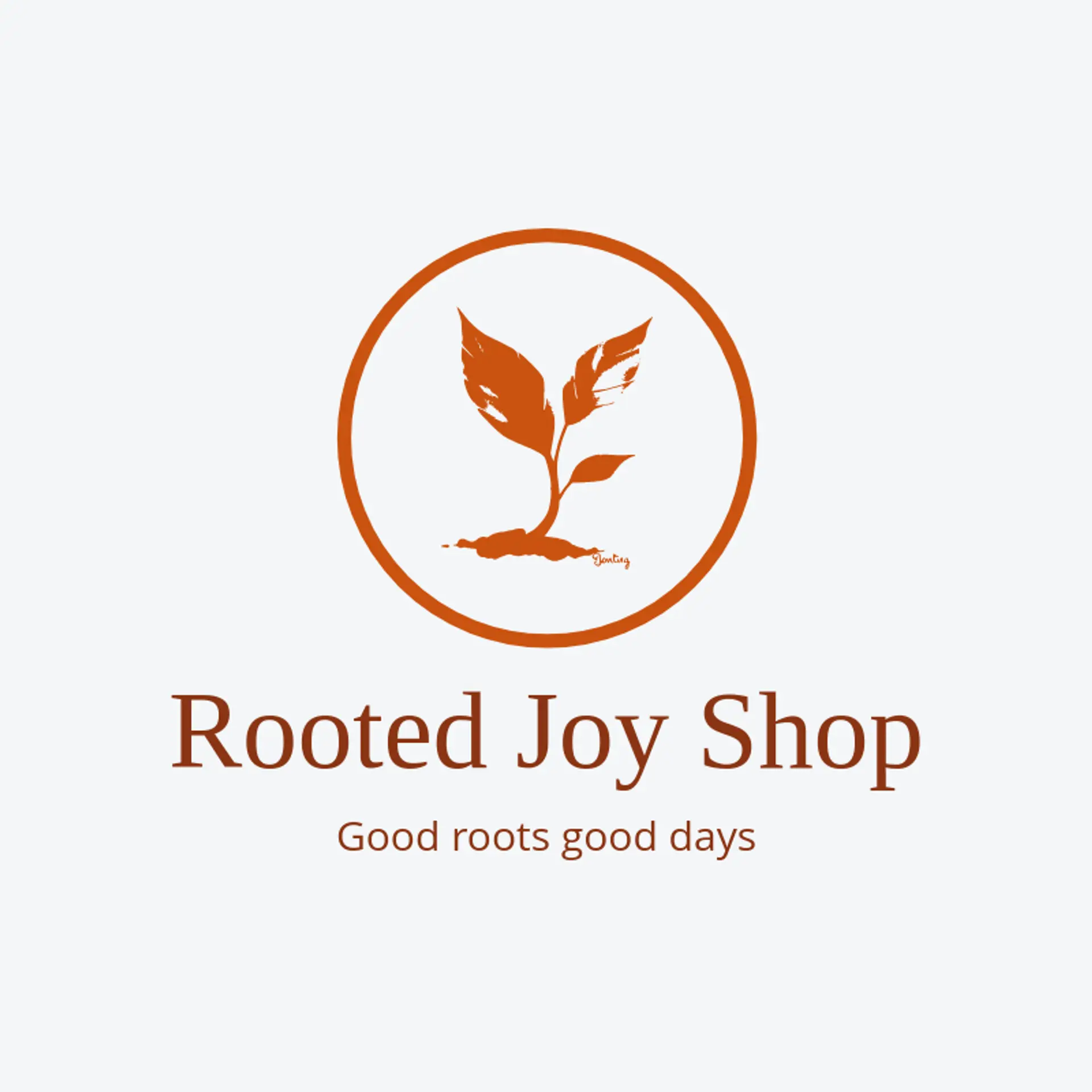 Rooted Joy Shop logo for sprout