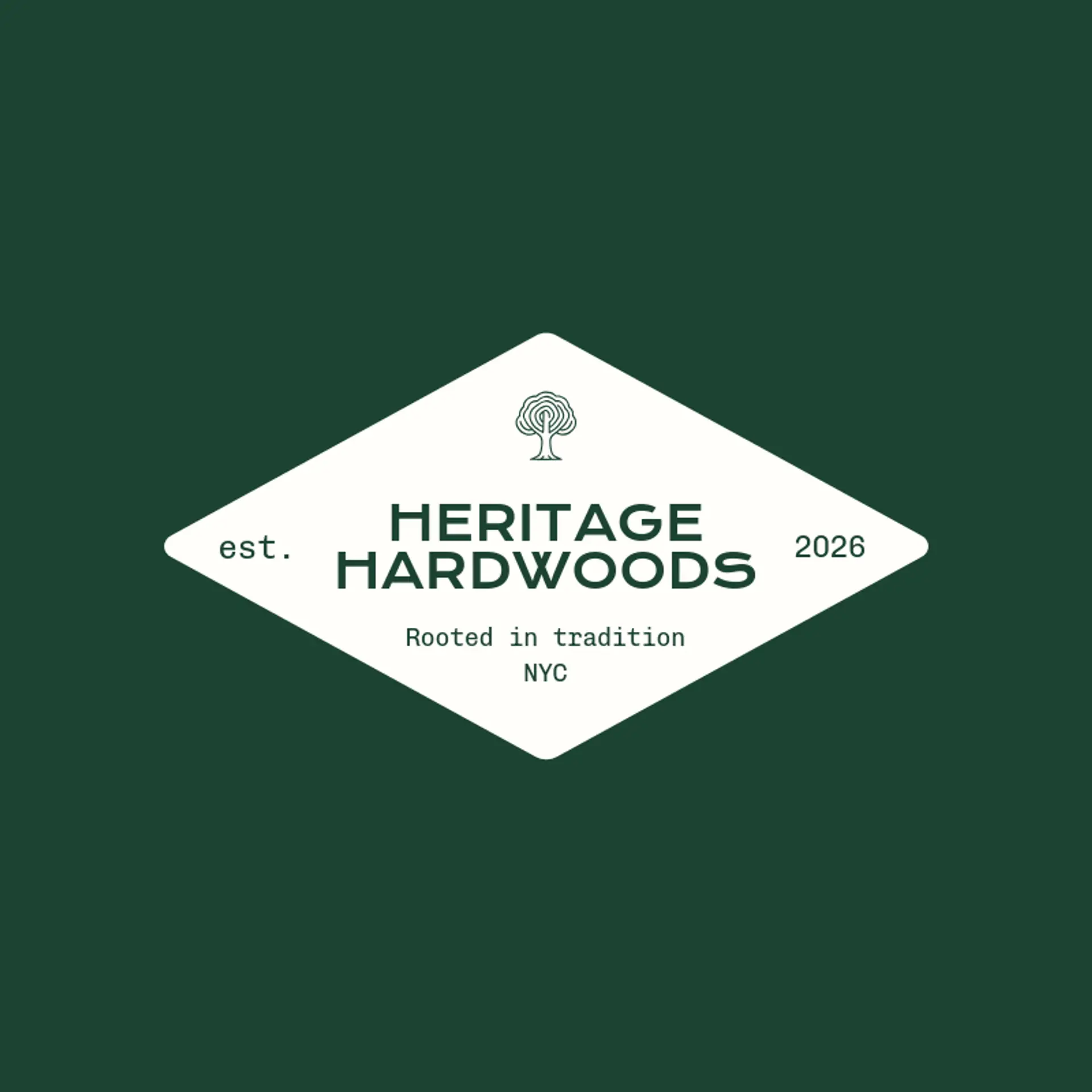 Heritage Hardwoods logo for tree