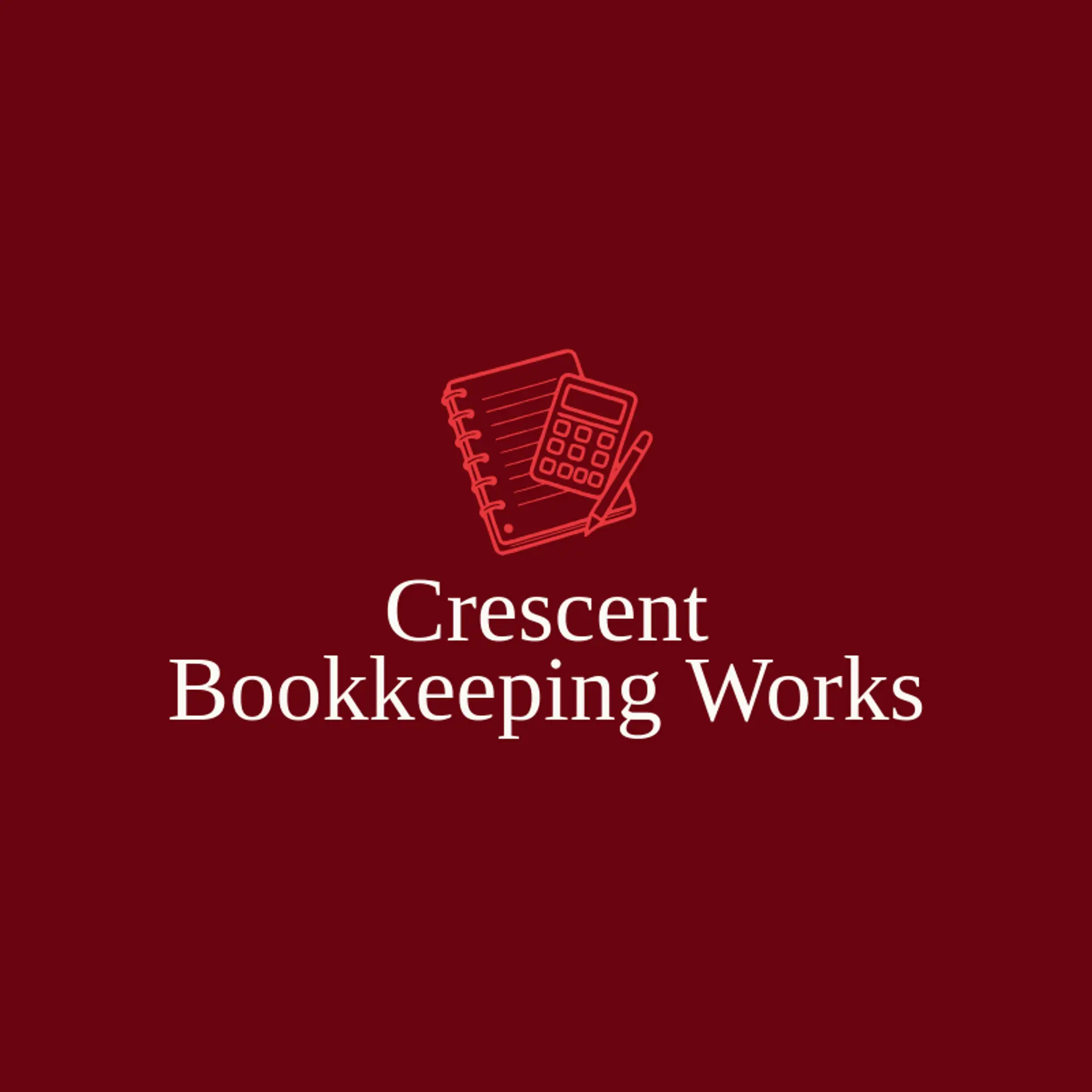 Crescent Bookkeeping Works logo for ledger
