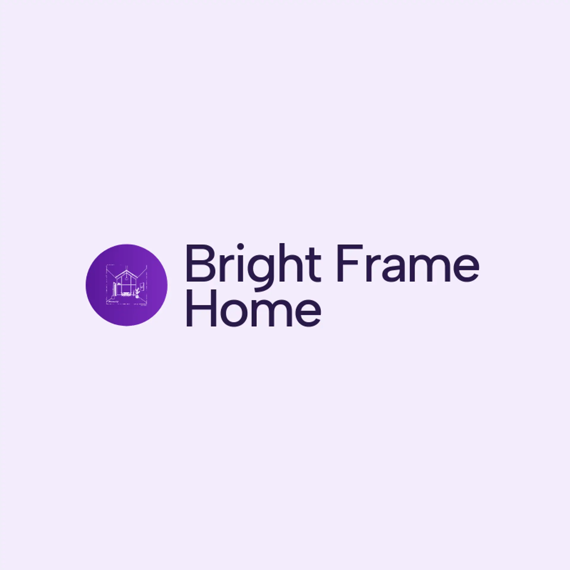 Bright Frame Home logo for window