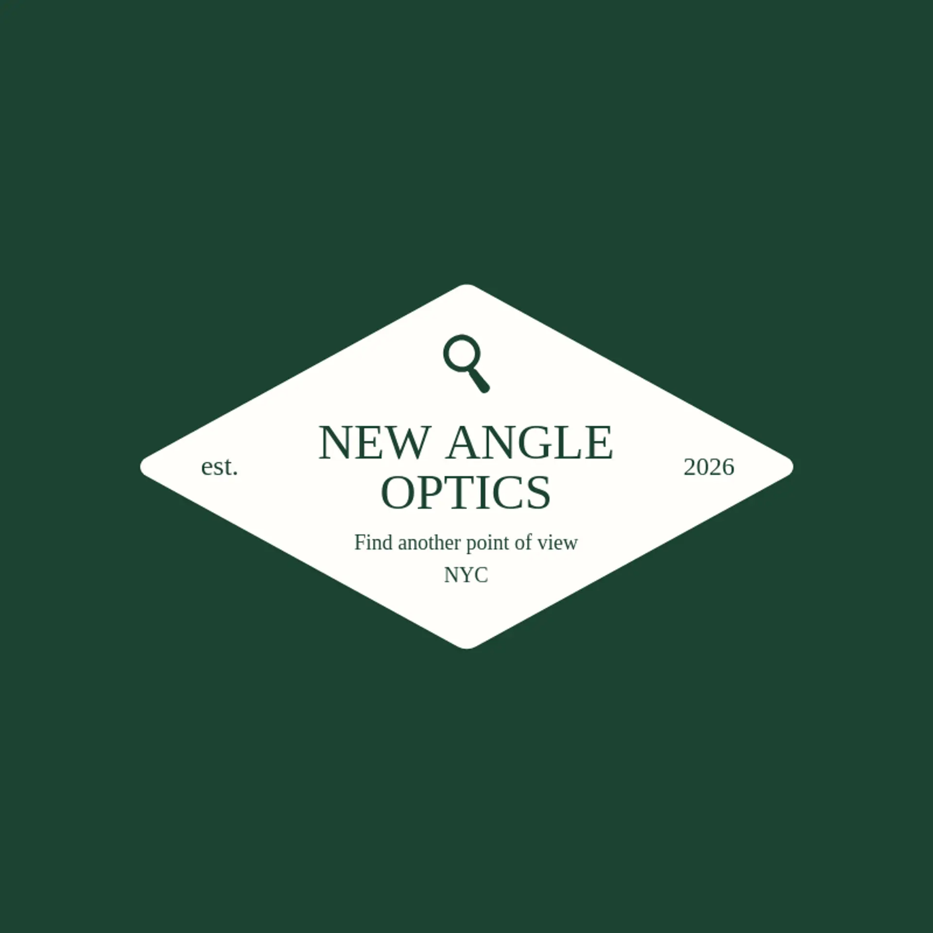 New Angle Optics logo for magnifying glass