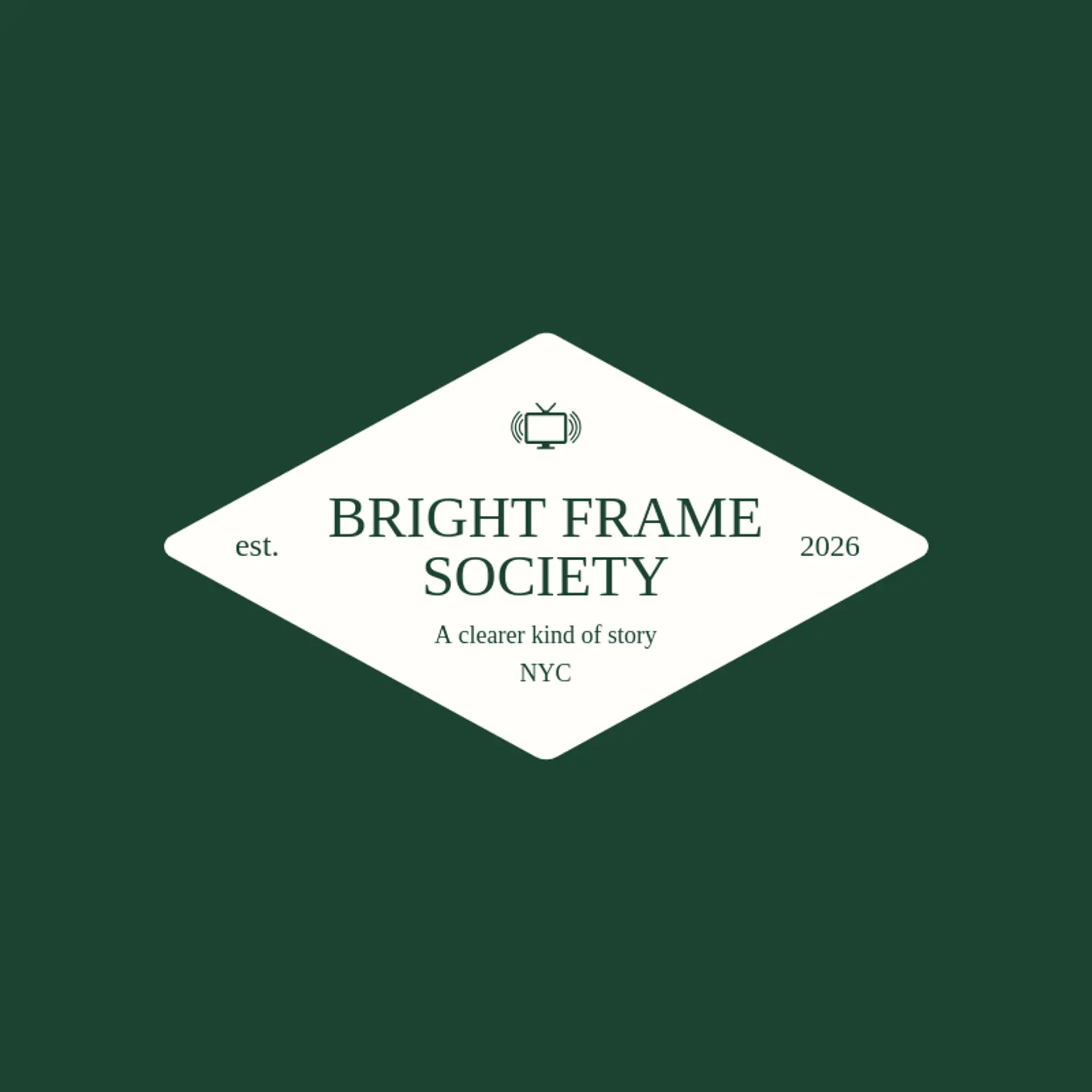 Bright Frame Society logo for television
