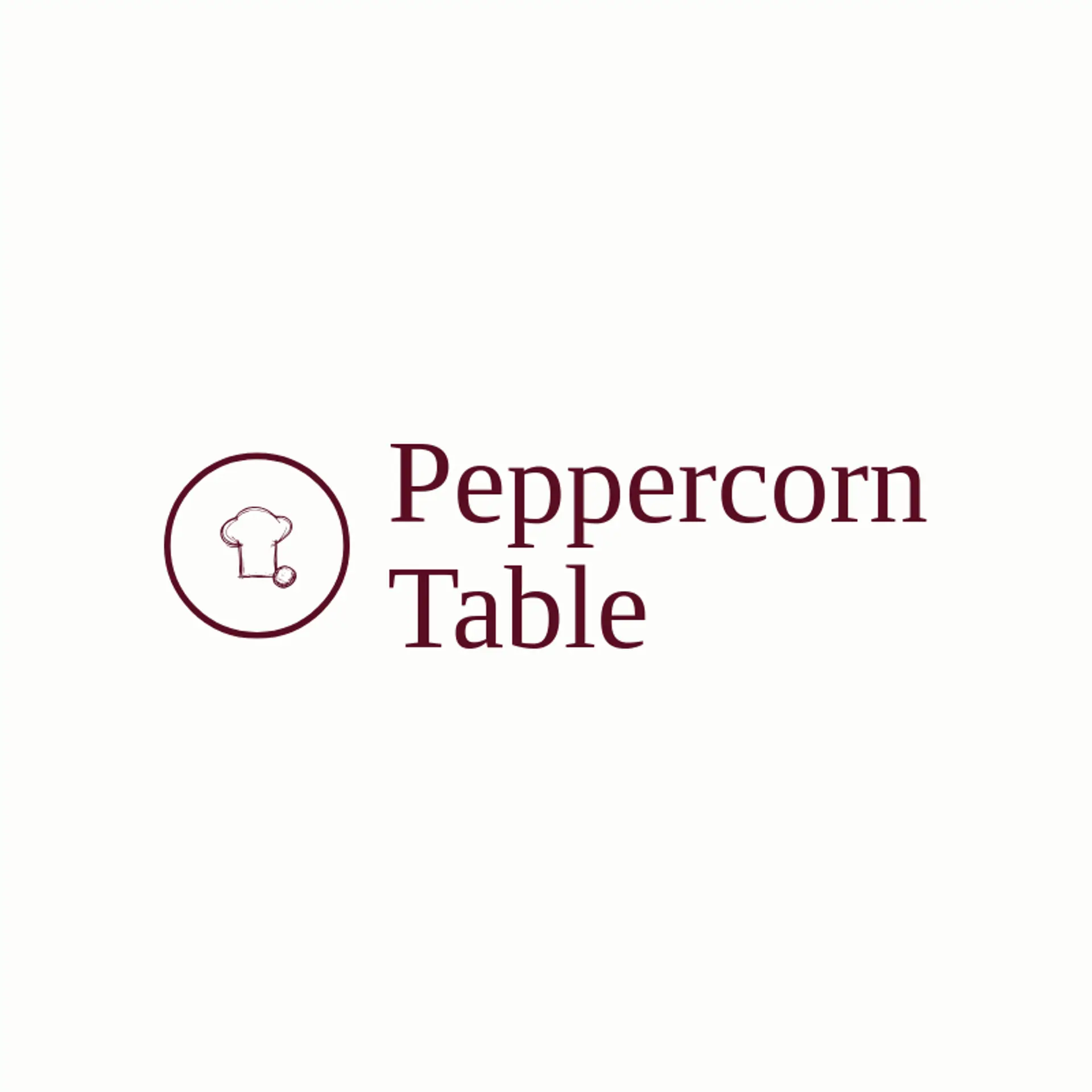 Peppercorn Table logo for chef hat