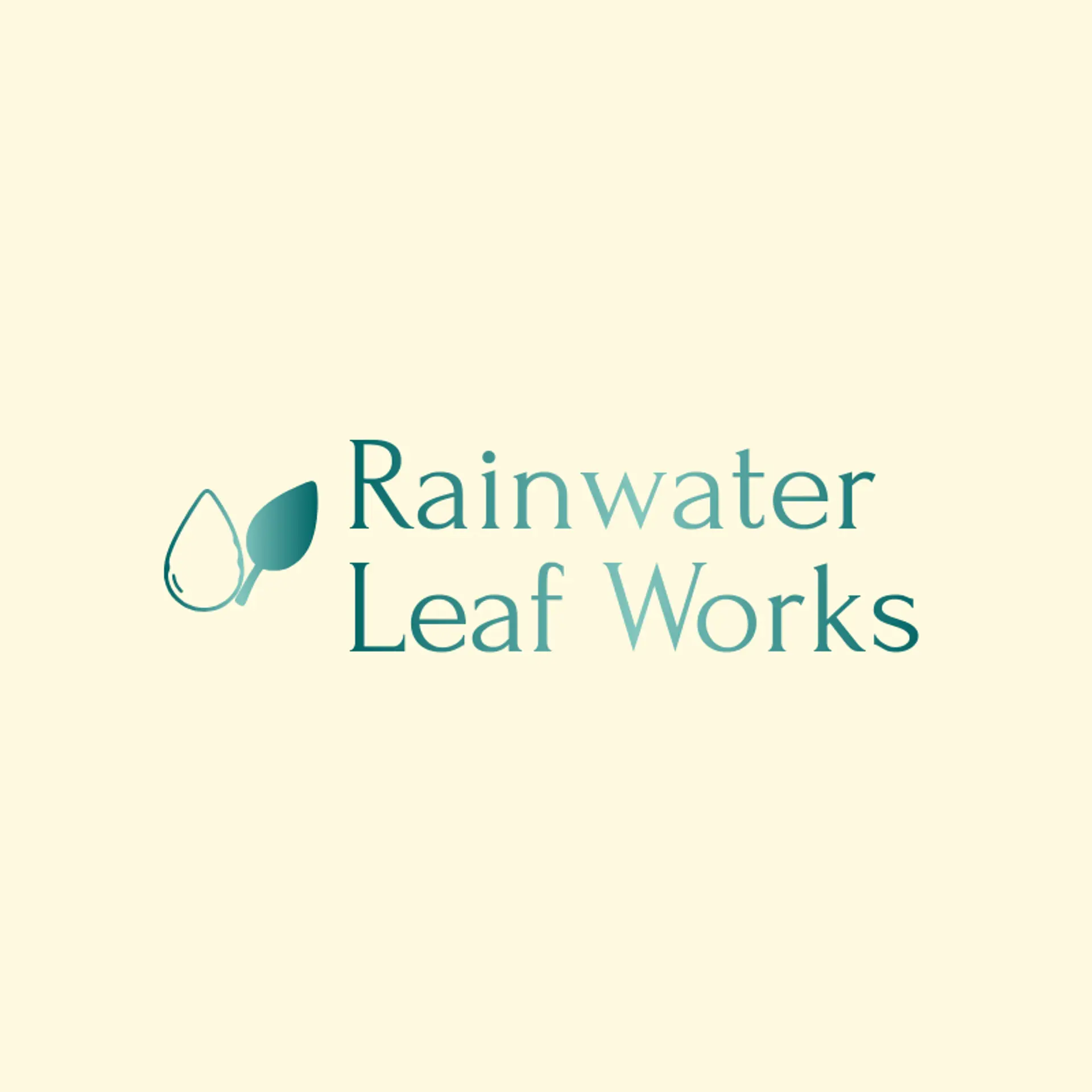 Rainwater Leaf Works logo for leaf