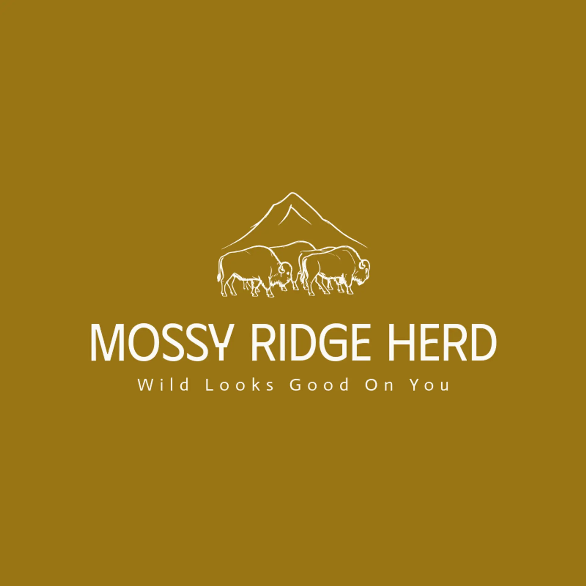 Mossy Ridge Herd logo for bison