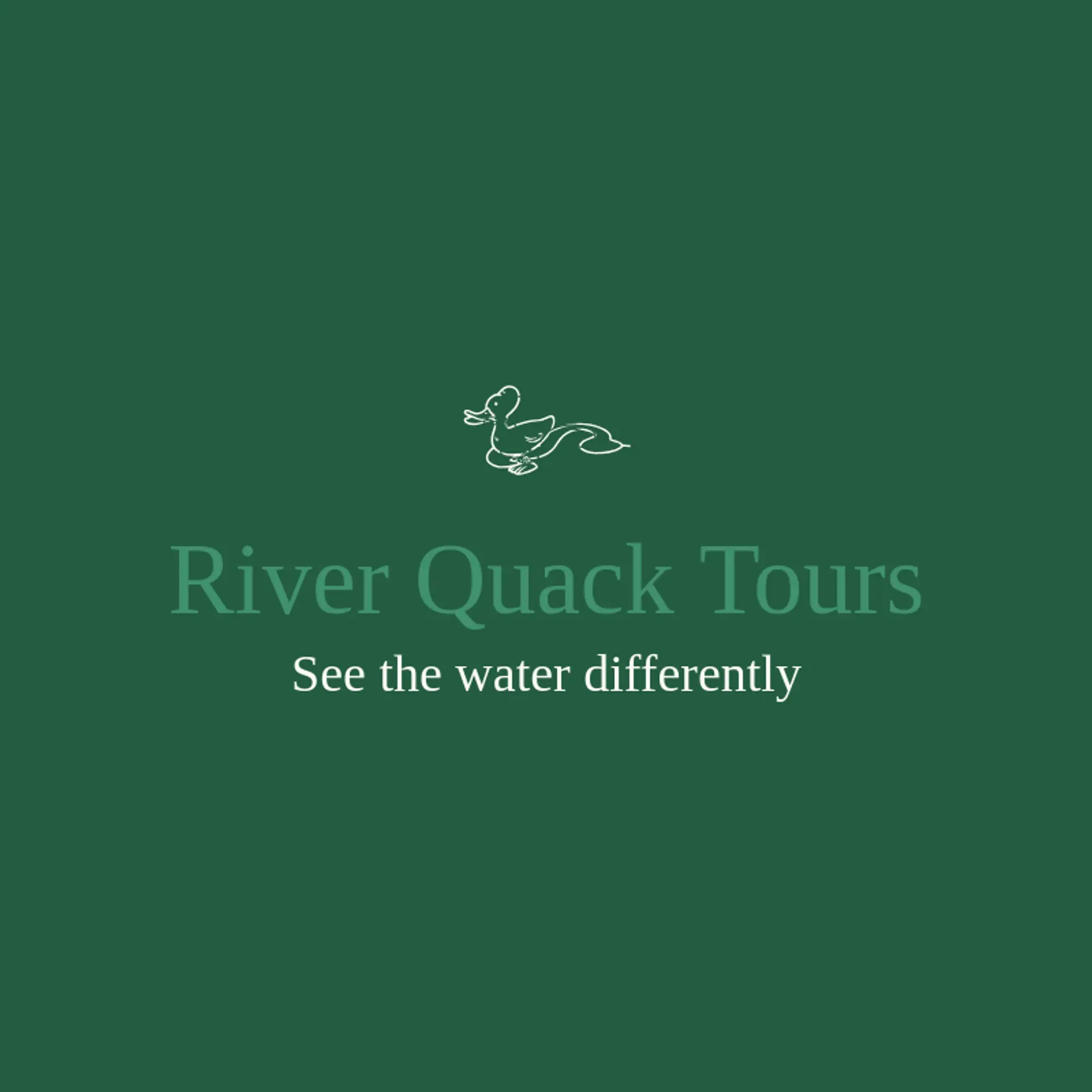 River Quack Tours logo for duck