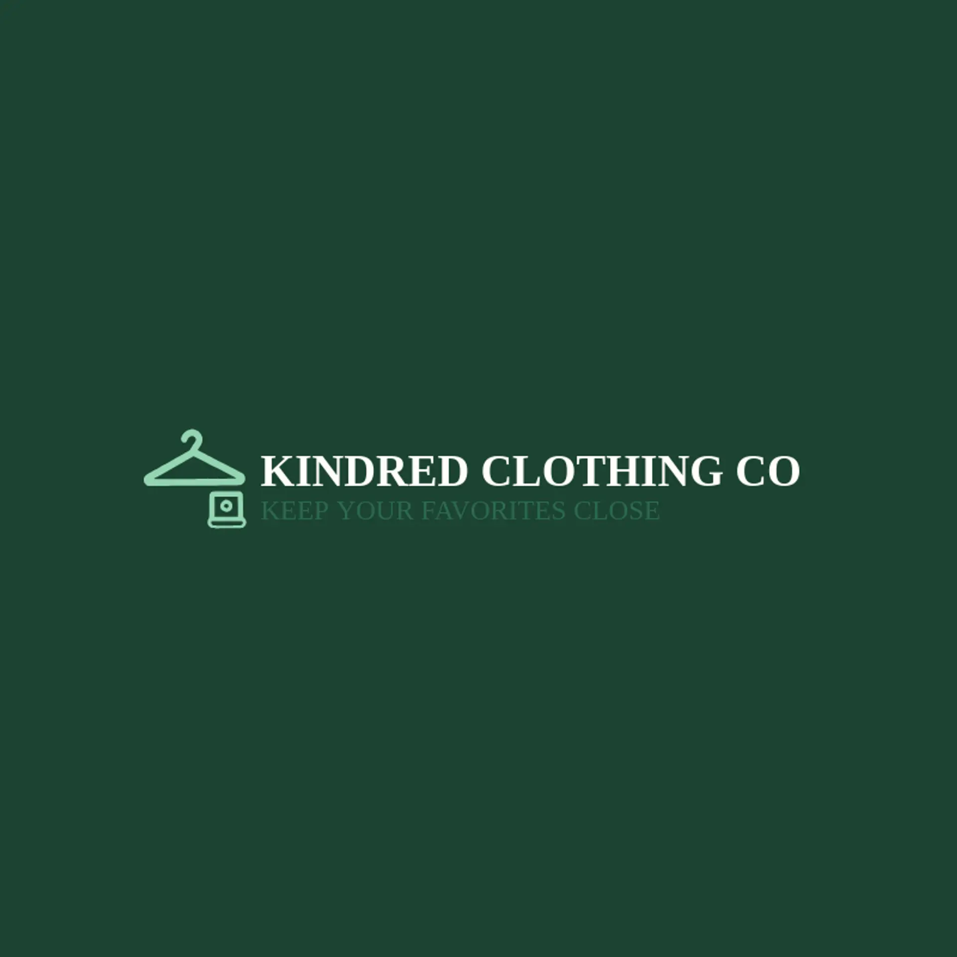 Kindred Clothing Co logo for hanger