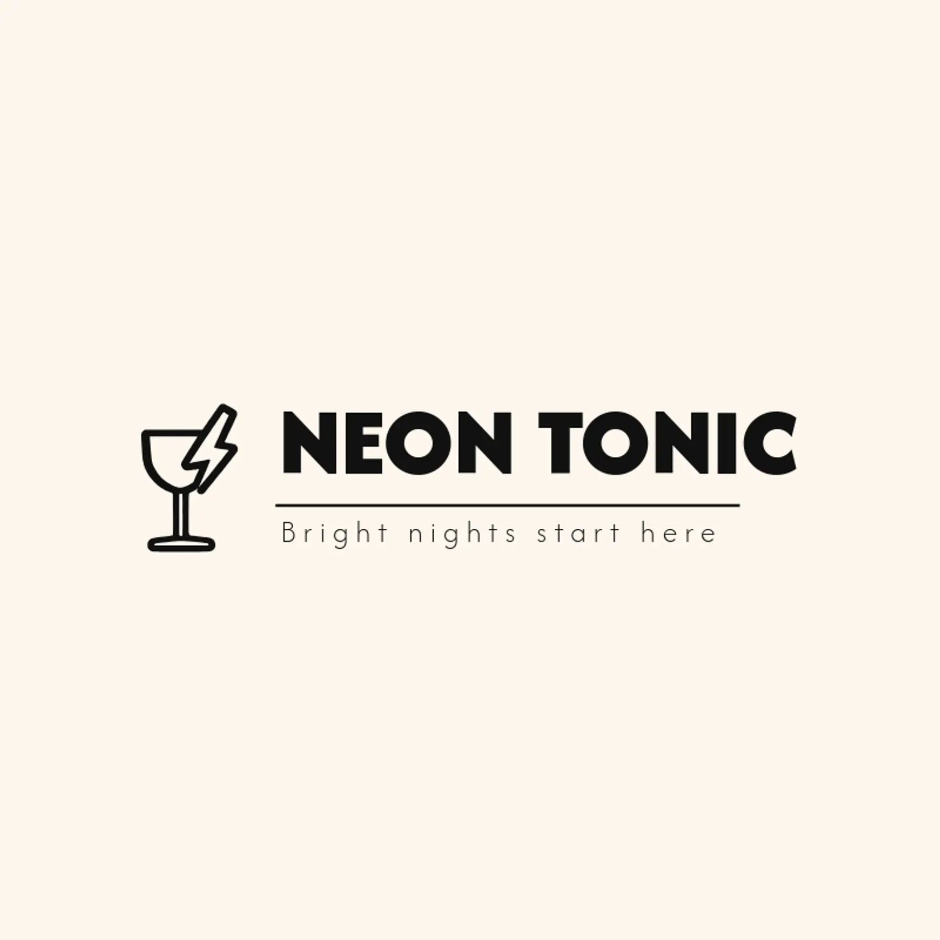 Neon Tonic logo for alcohol