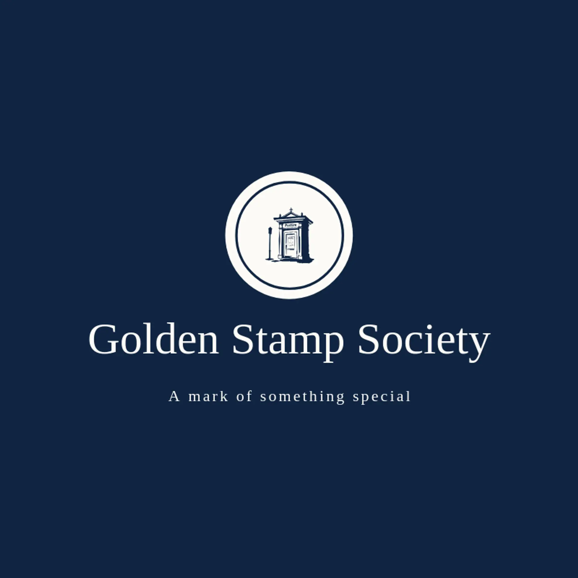 Golden Stamp Society logo for post office