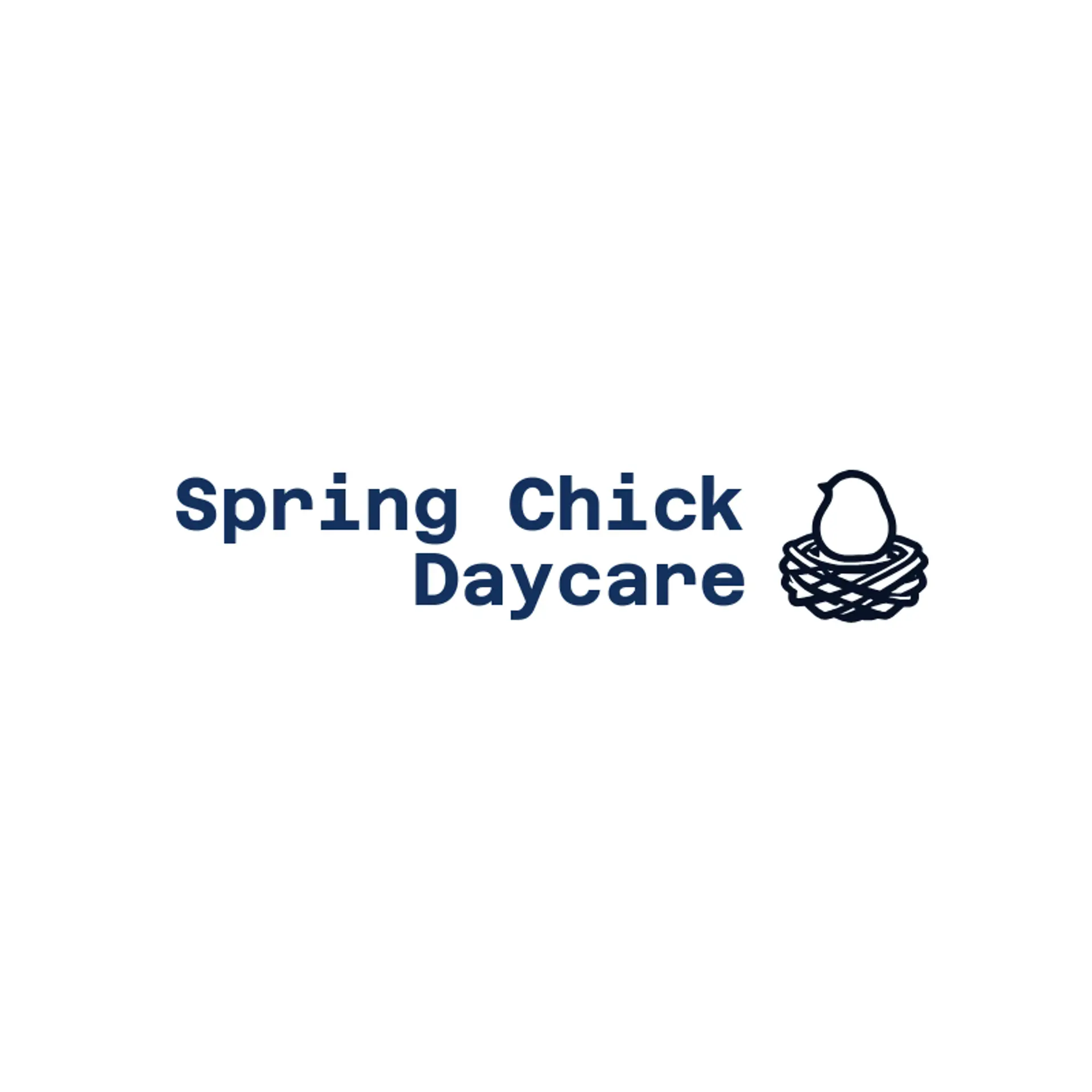 Spring Chick Daycare logo for easter