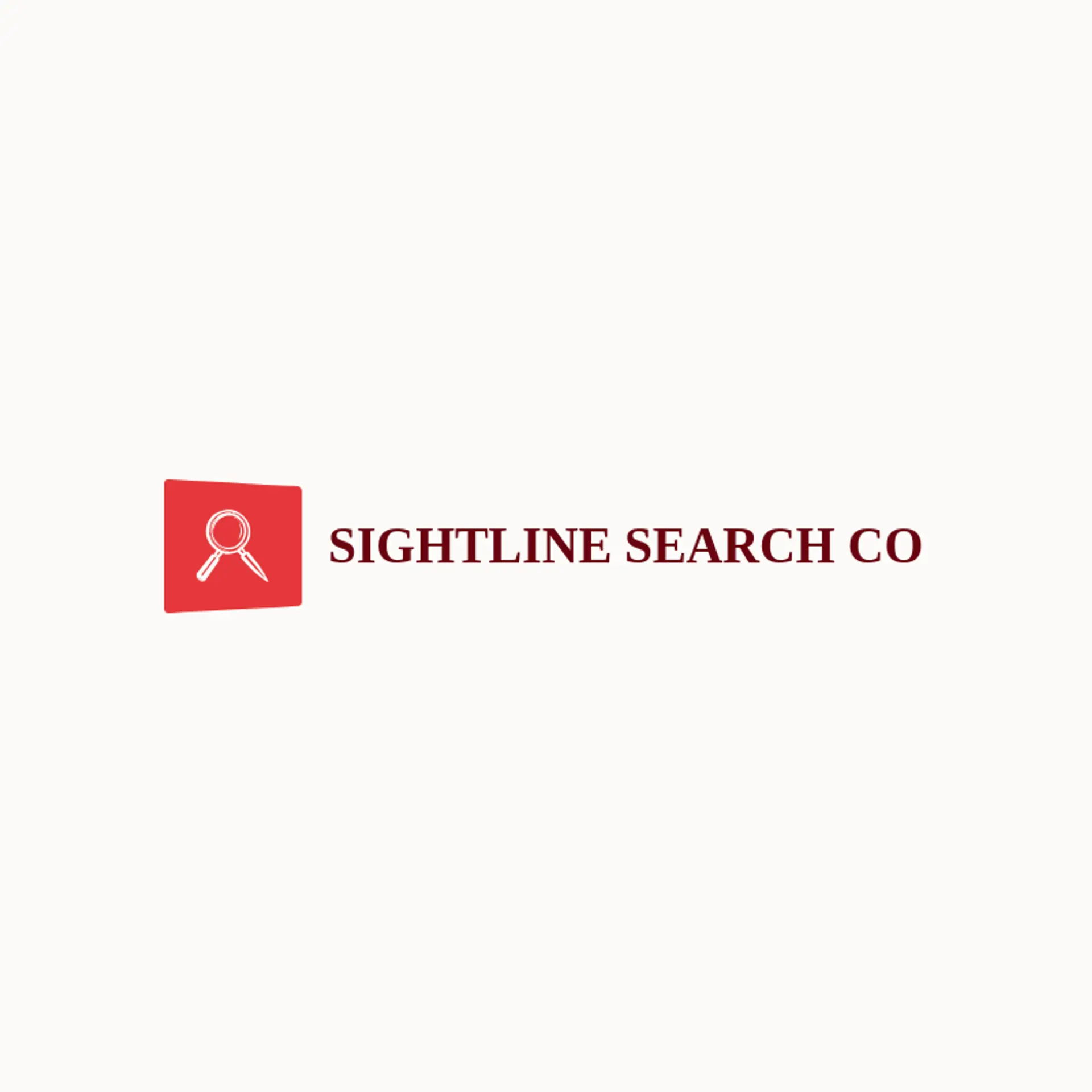 Sightline Search Co logo for magnifying glass